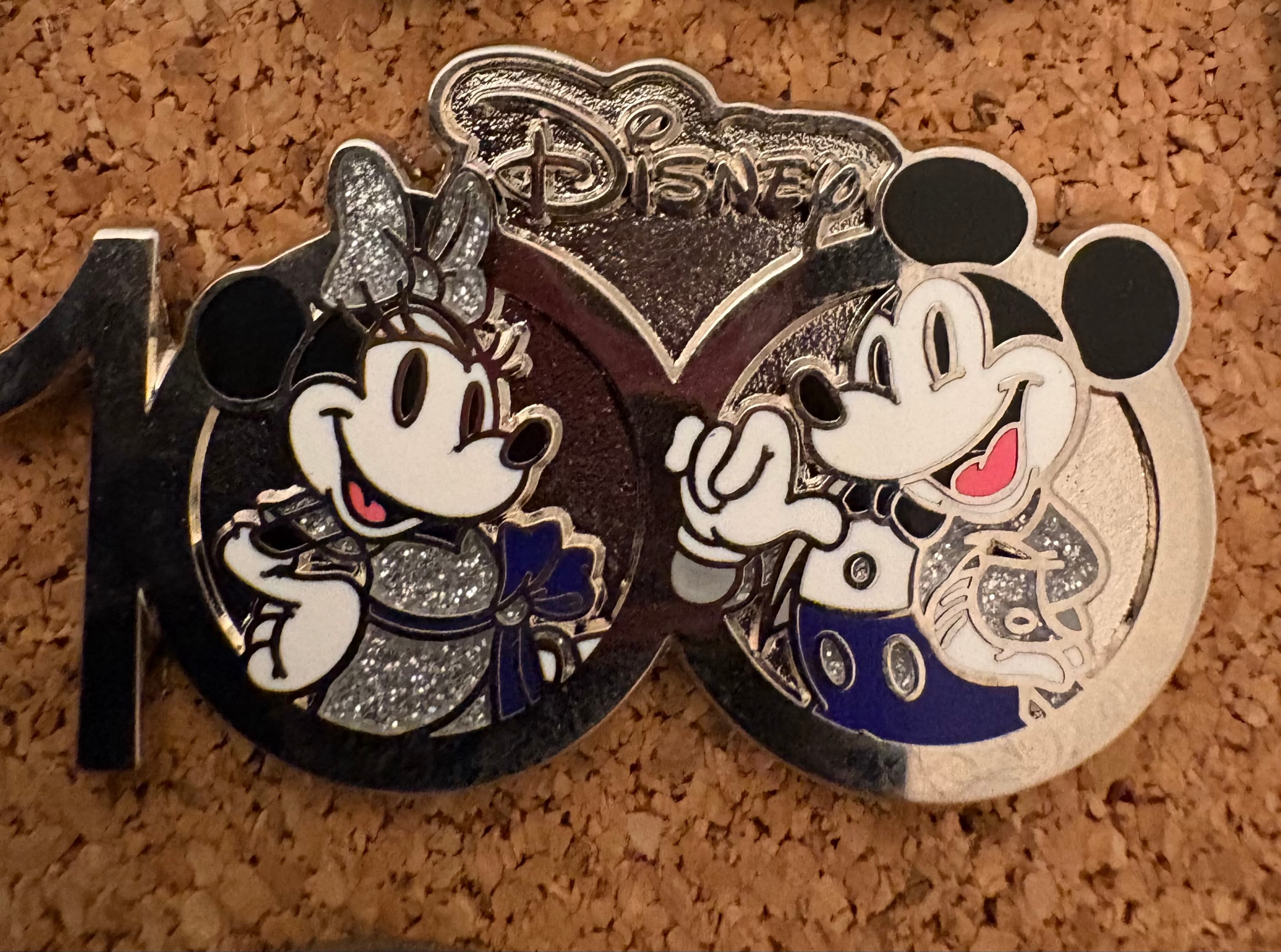 Mickey and Minnie Disney100 Celebration Pin front