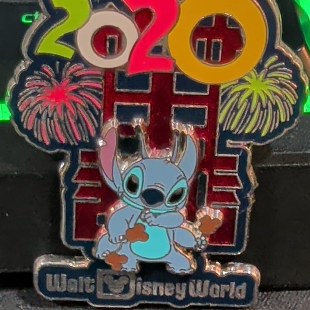 Stitch at Hollywood Tower Hotel Walt Disney World 2020 Pin front