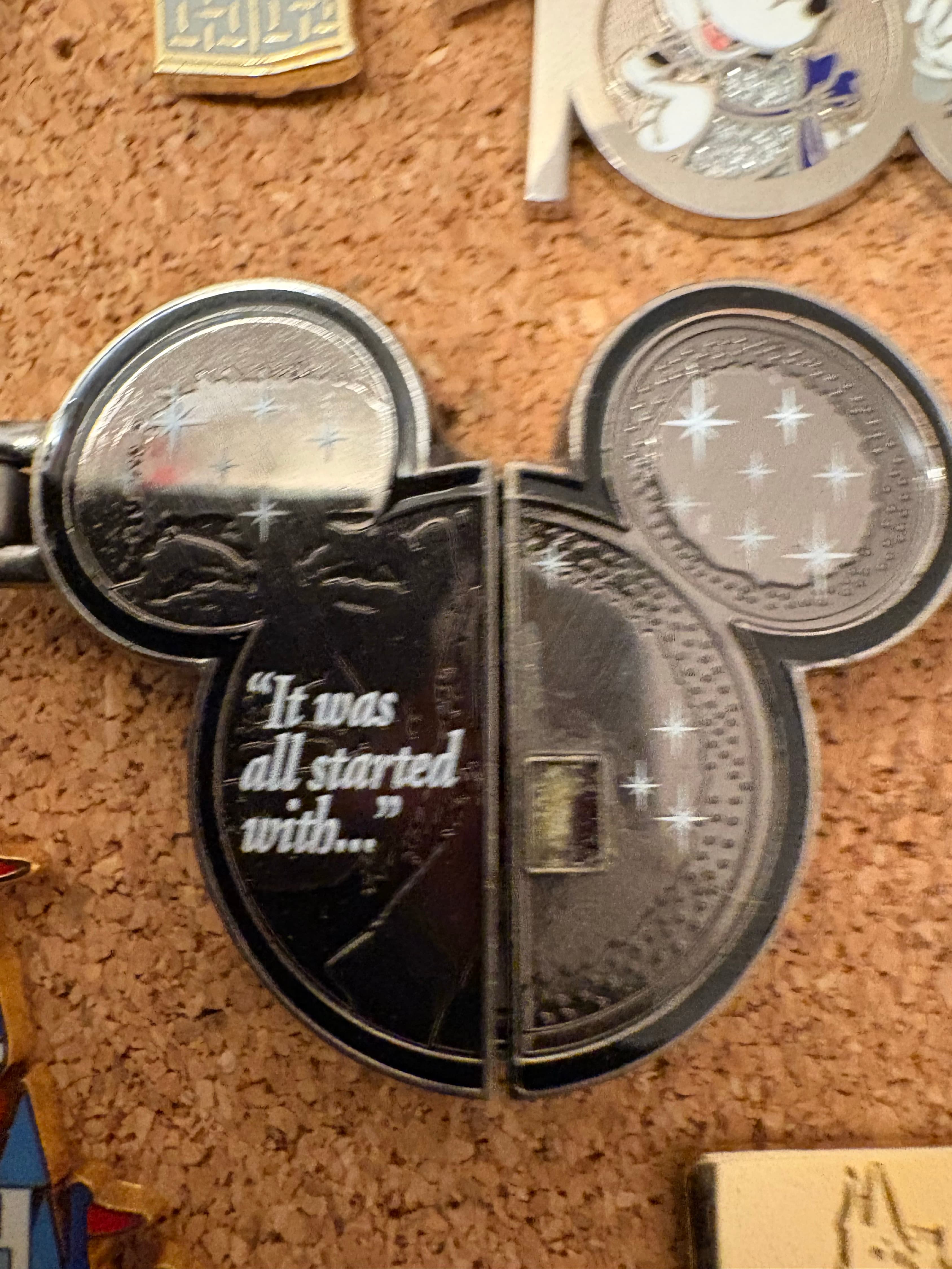 Mickey - It Was All Started With - Silver with Black Text