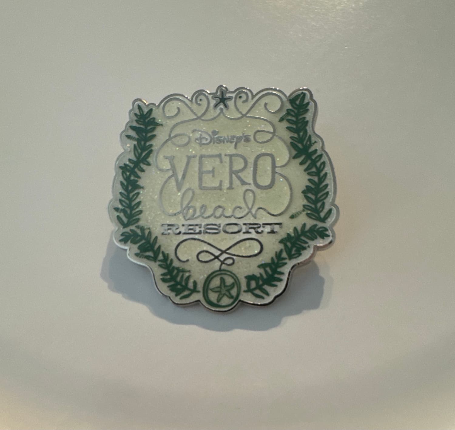Disney's Vero Beach Resort Sparkle Glitter Logo Pin