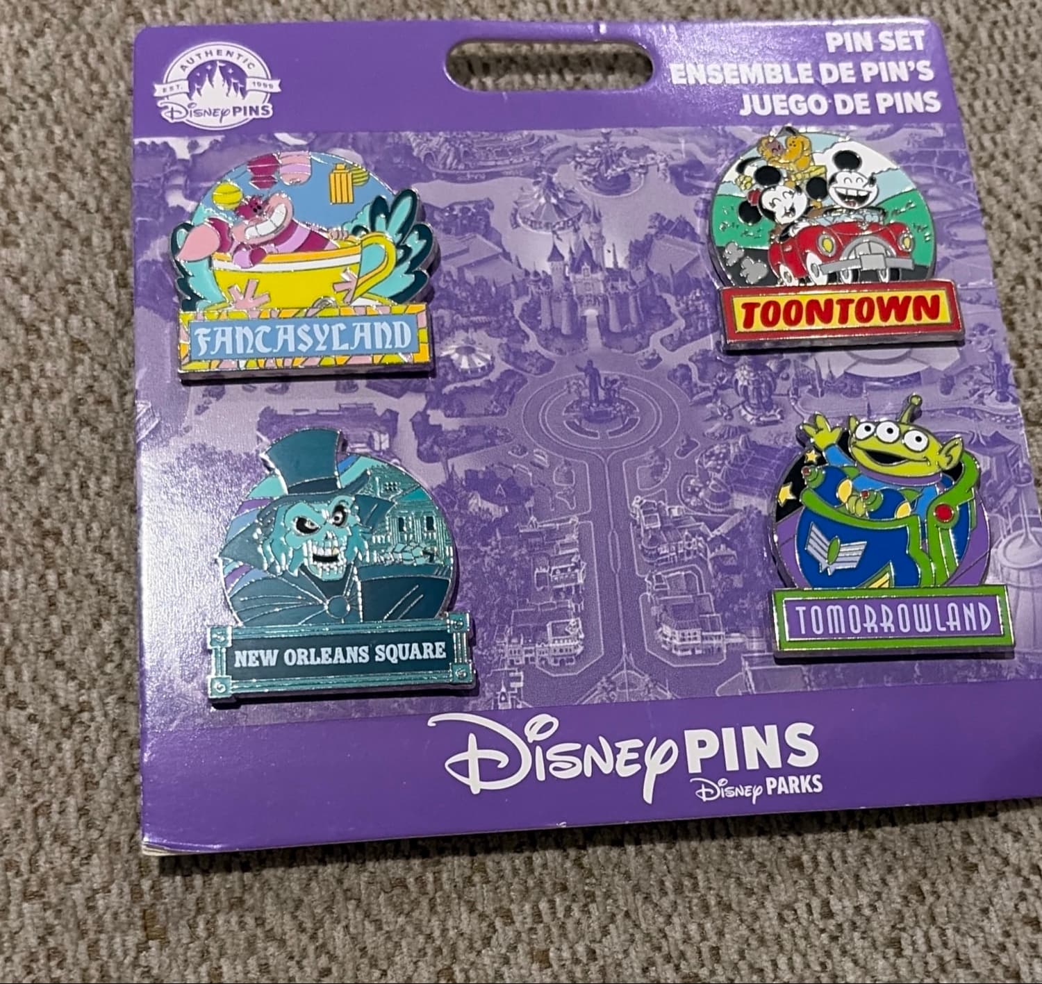Disney Parks Land Banners Pin Set