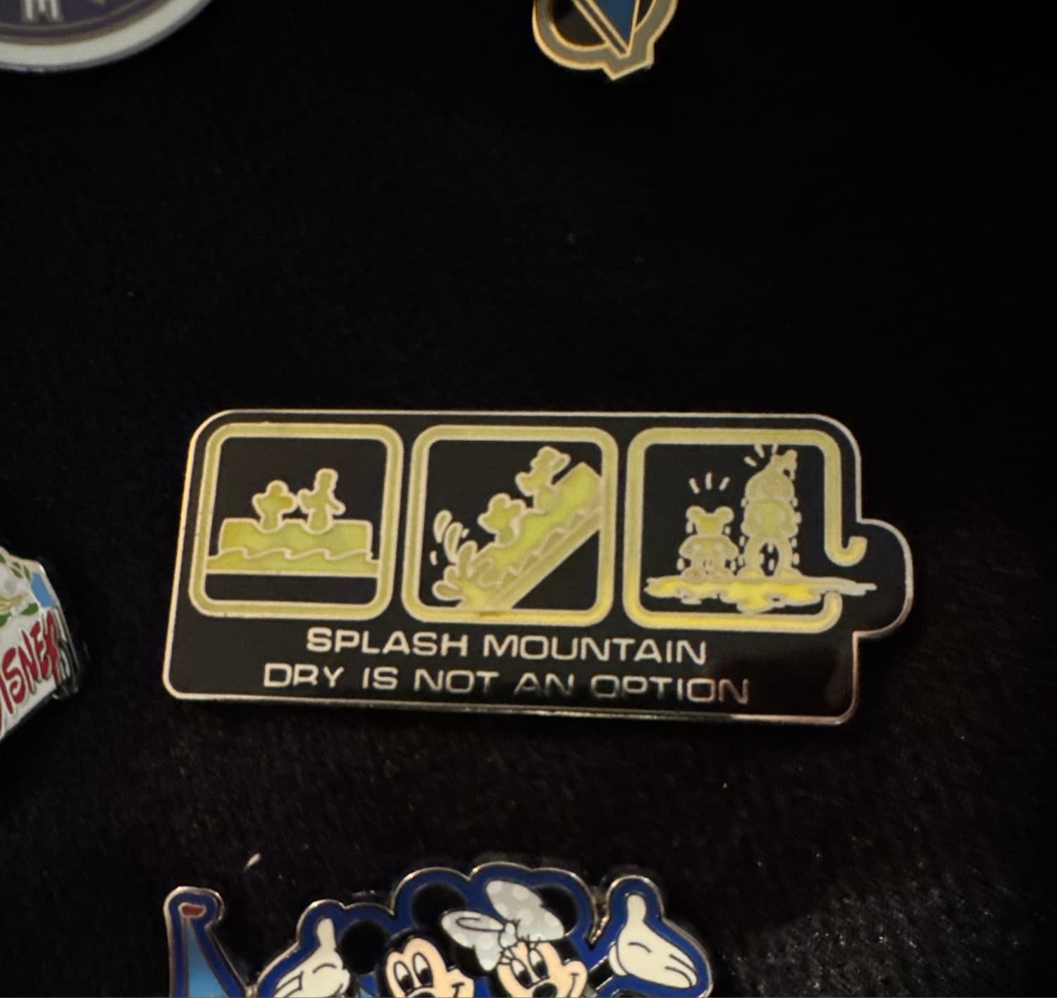 Splash Mountain Dry Is Not An Option Pin with Mickey & Goofy