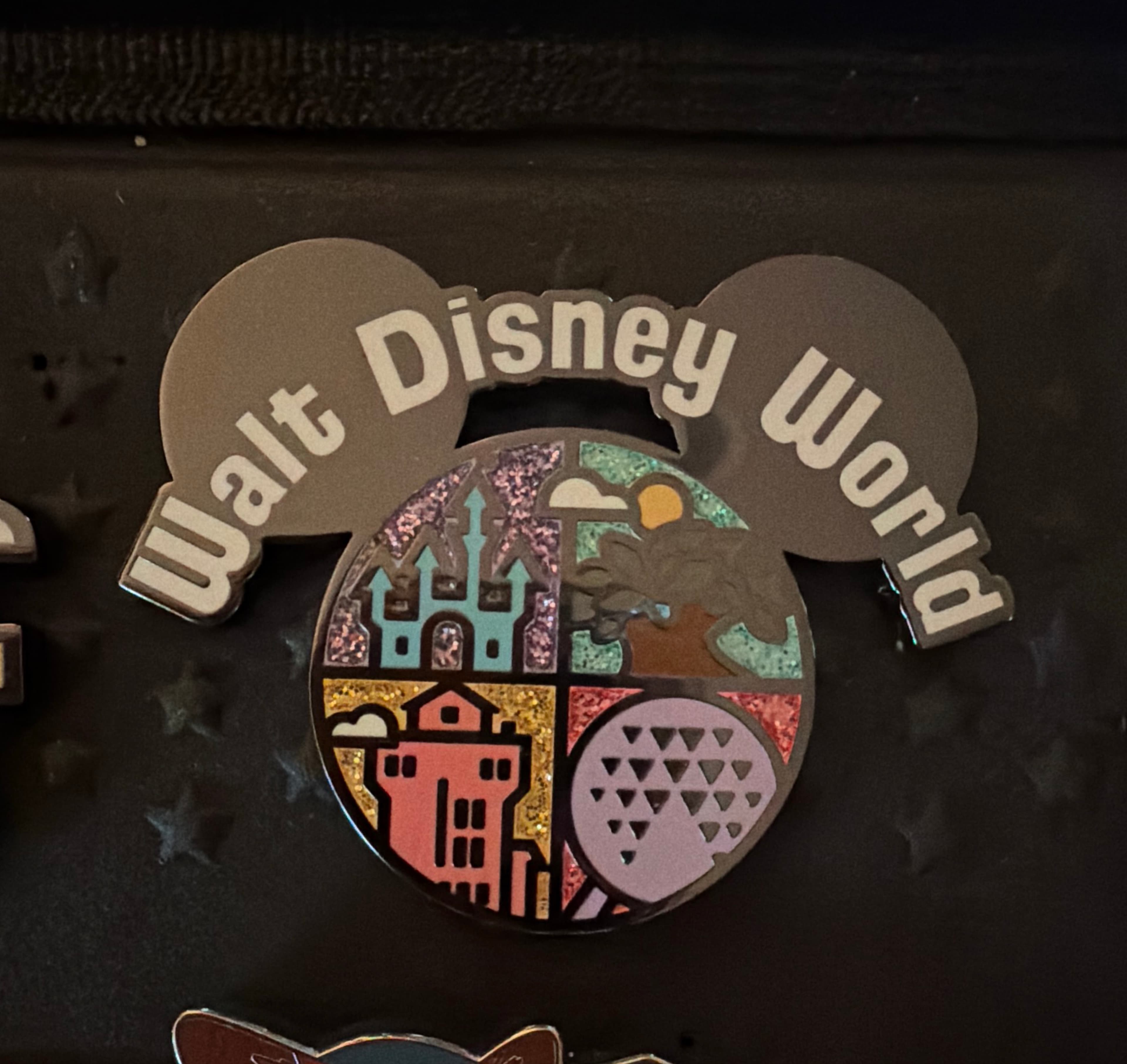 Walt Disney World Four Parks Icons Glitter Pin