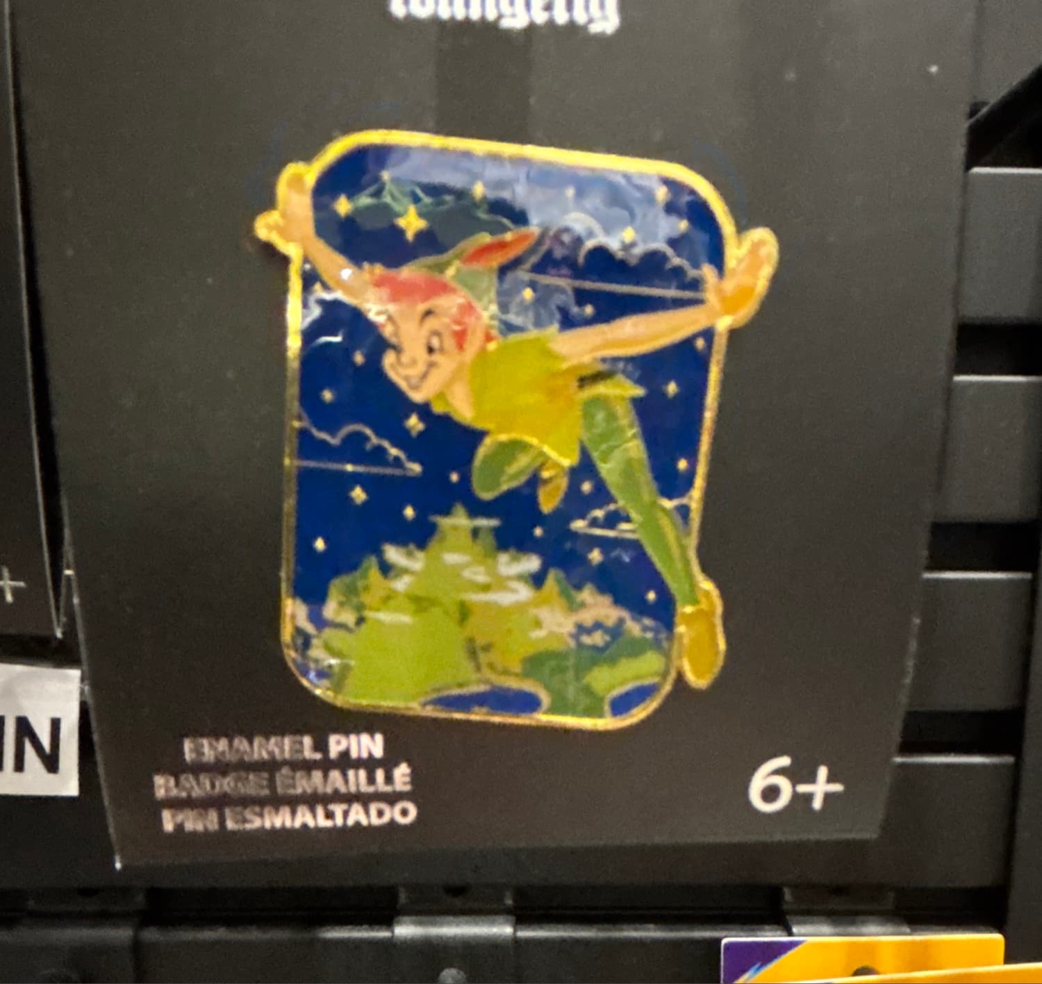 Peter Pan Flying Enamel Pin front