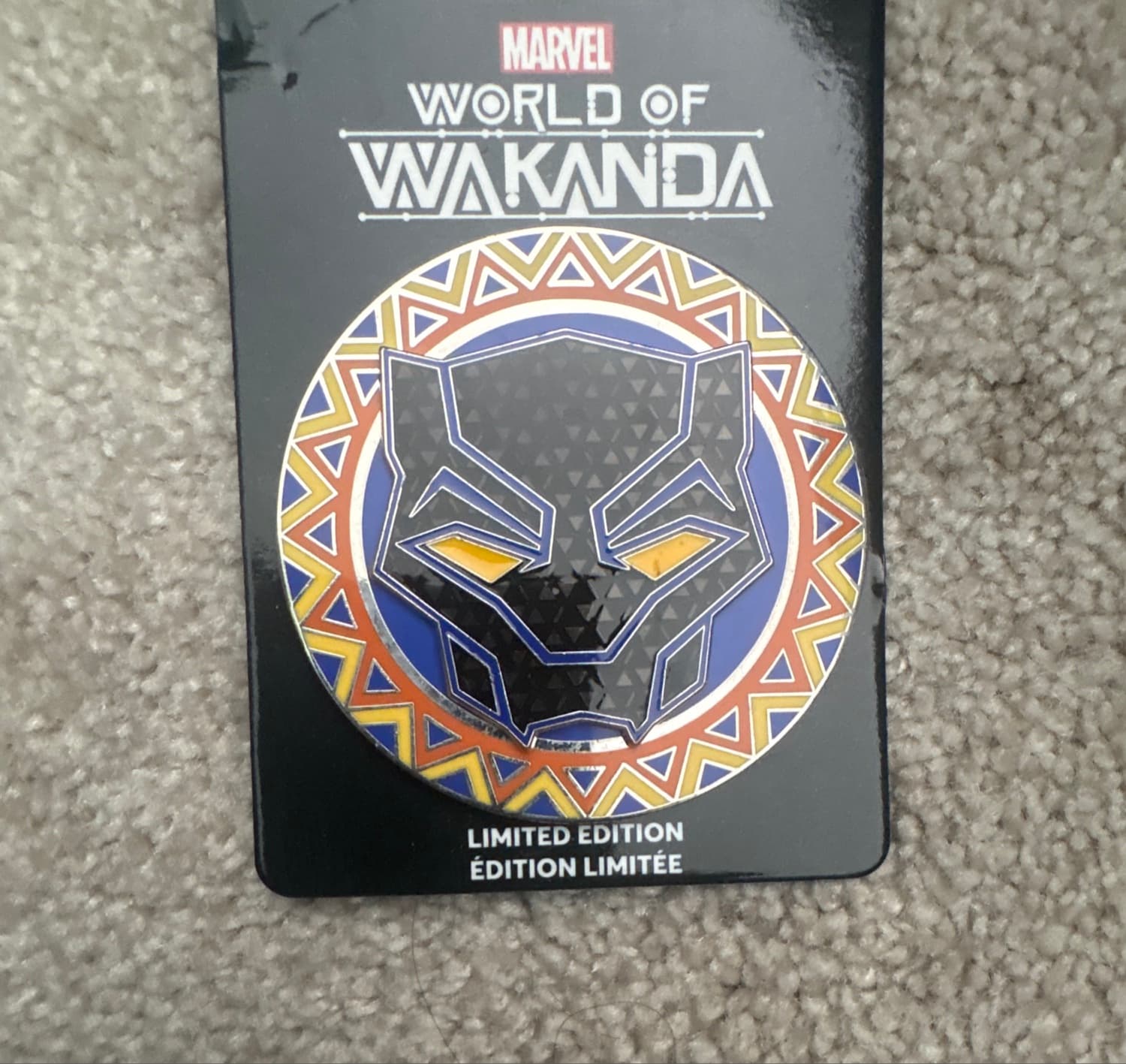 Disney Marvel World of Wakanda Black Panther Face Pin