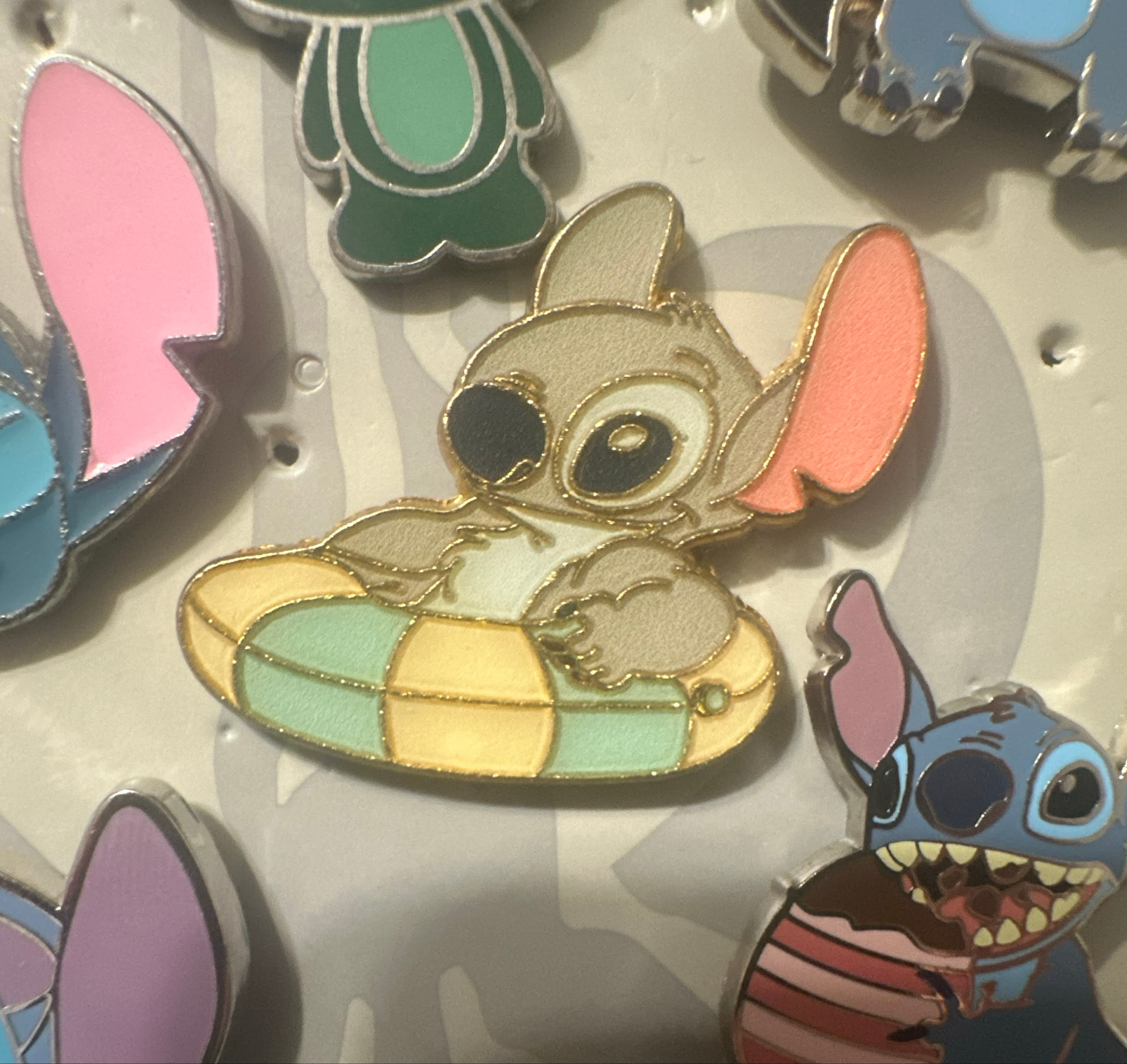 Stitch Riding Water Raft Pool Float Disney Trading Pin