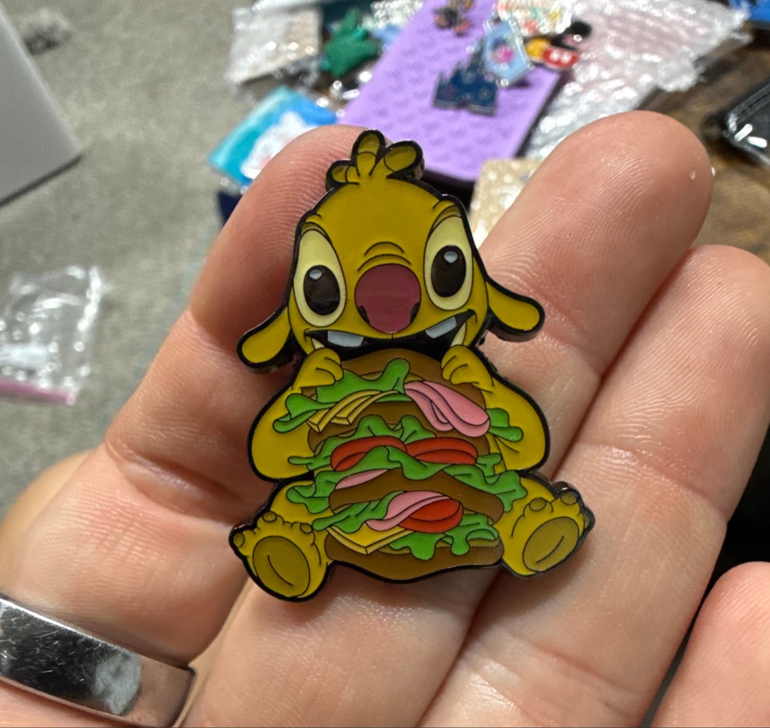 Loungefly Disney Lilo & Stitch Reuben with Sandwich Enamel Pin