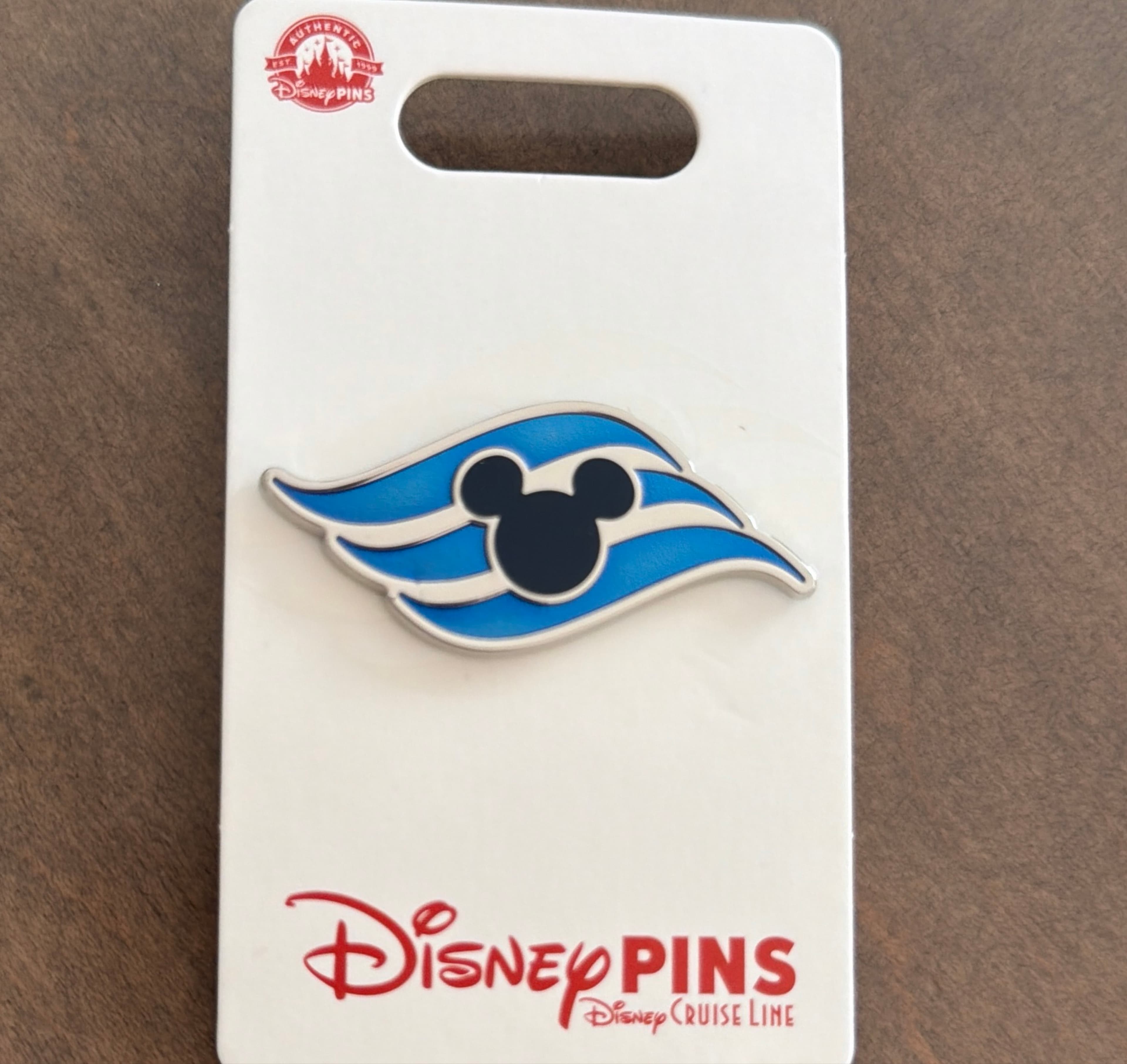 Disney Cruise Line Wave Logo with Mickey Head Pin front