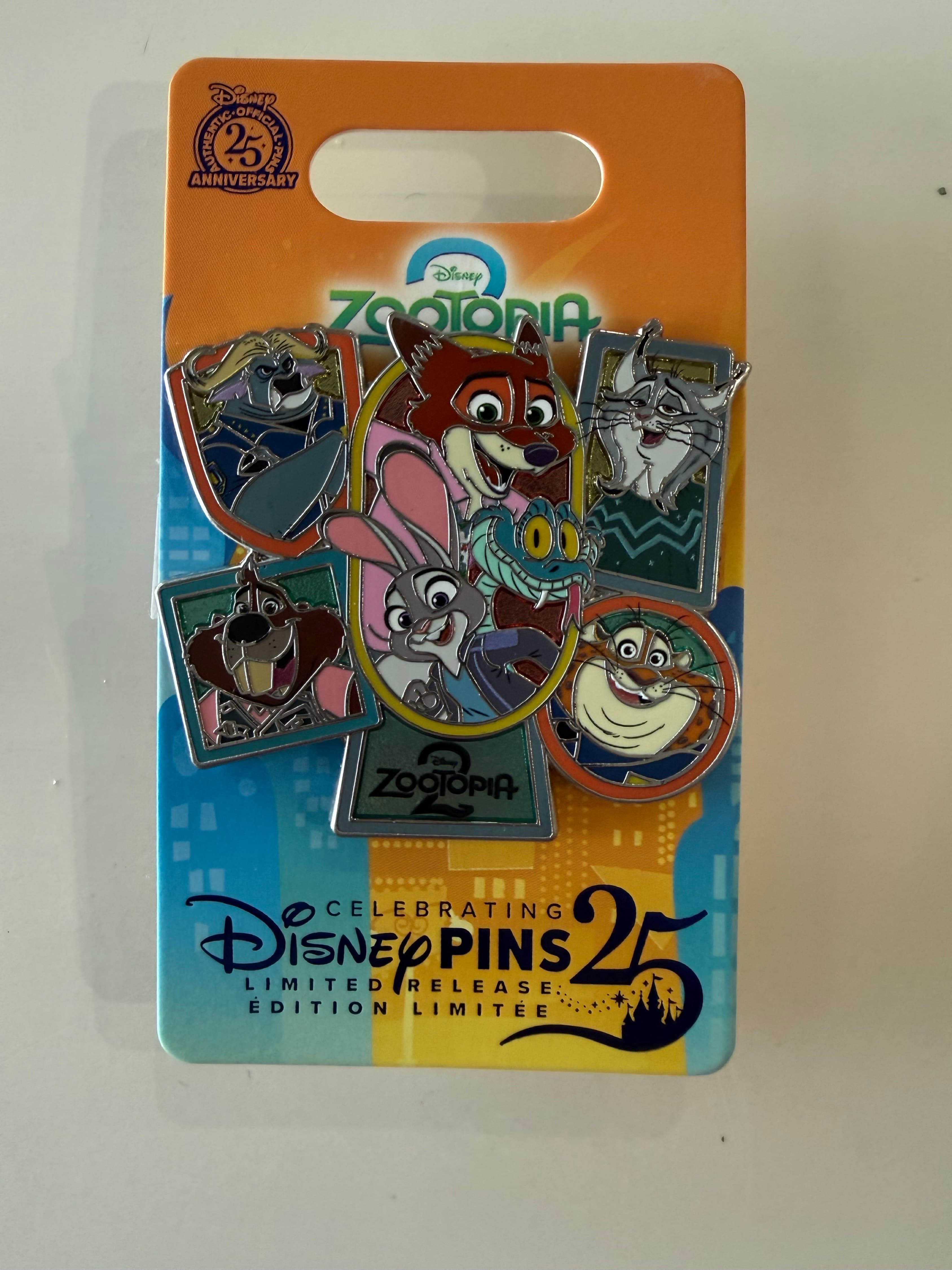 Zootopia 2 Cast Cluster - Celebrating 25 Years of Disney Pins