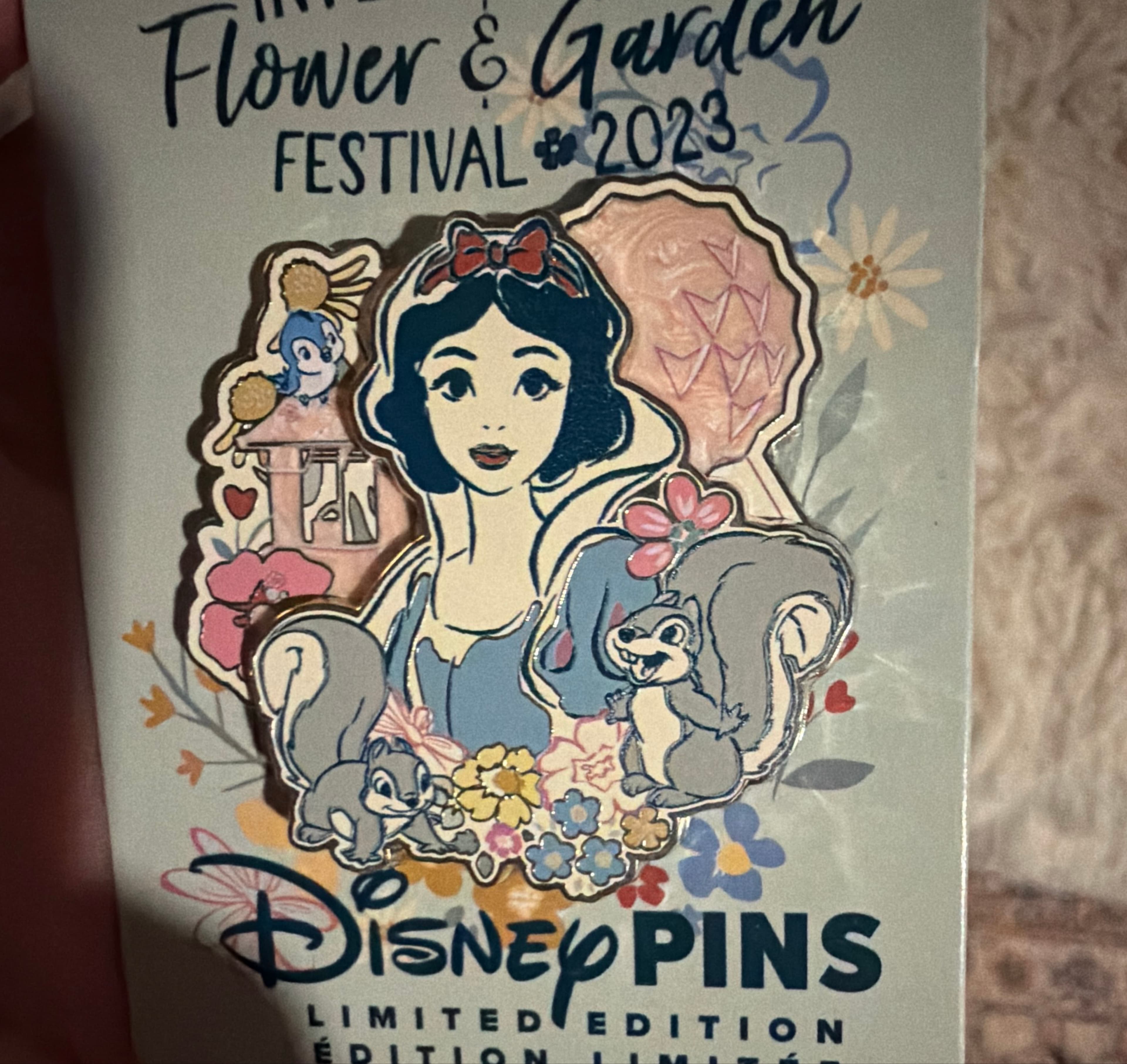 Snow White Epcot International Flower & Garden Festival 2023 LE Pin front