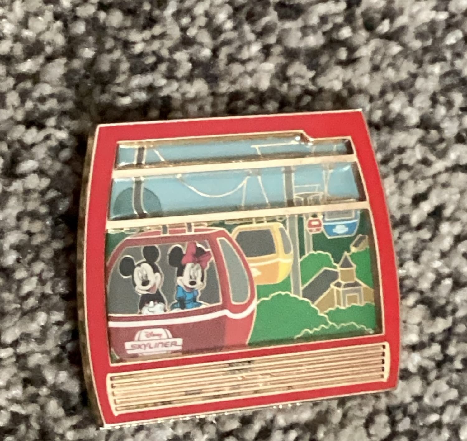 Mickey and Minnie Riding the Skyliner front