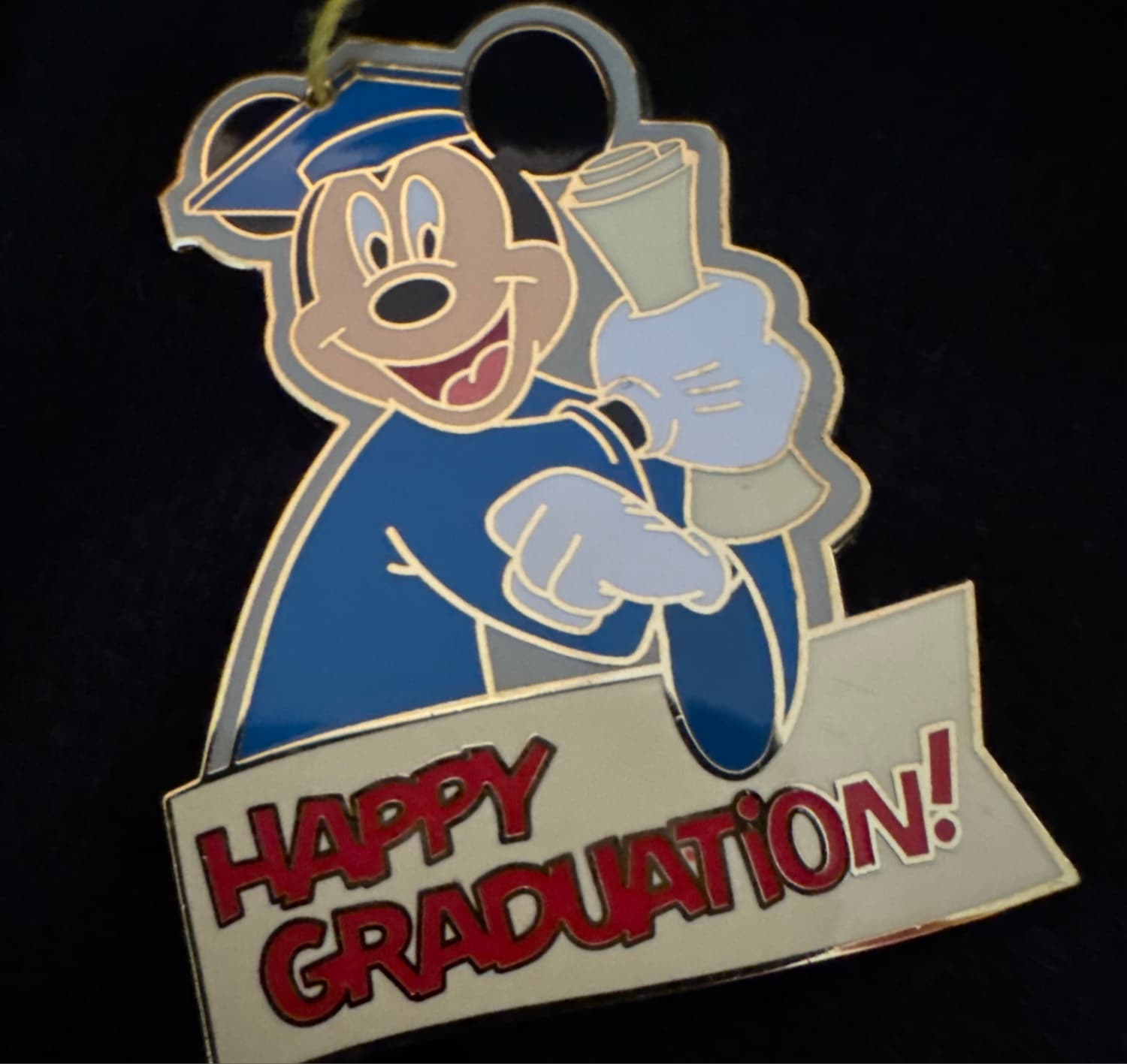 Mickey Mouse Happy Graduation Pin with Tassle