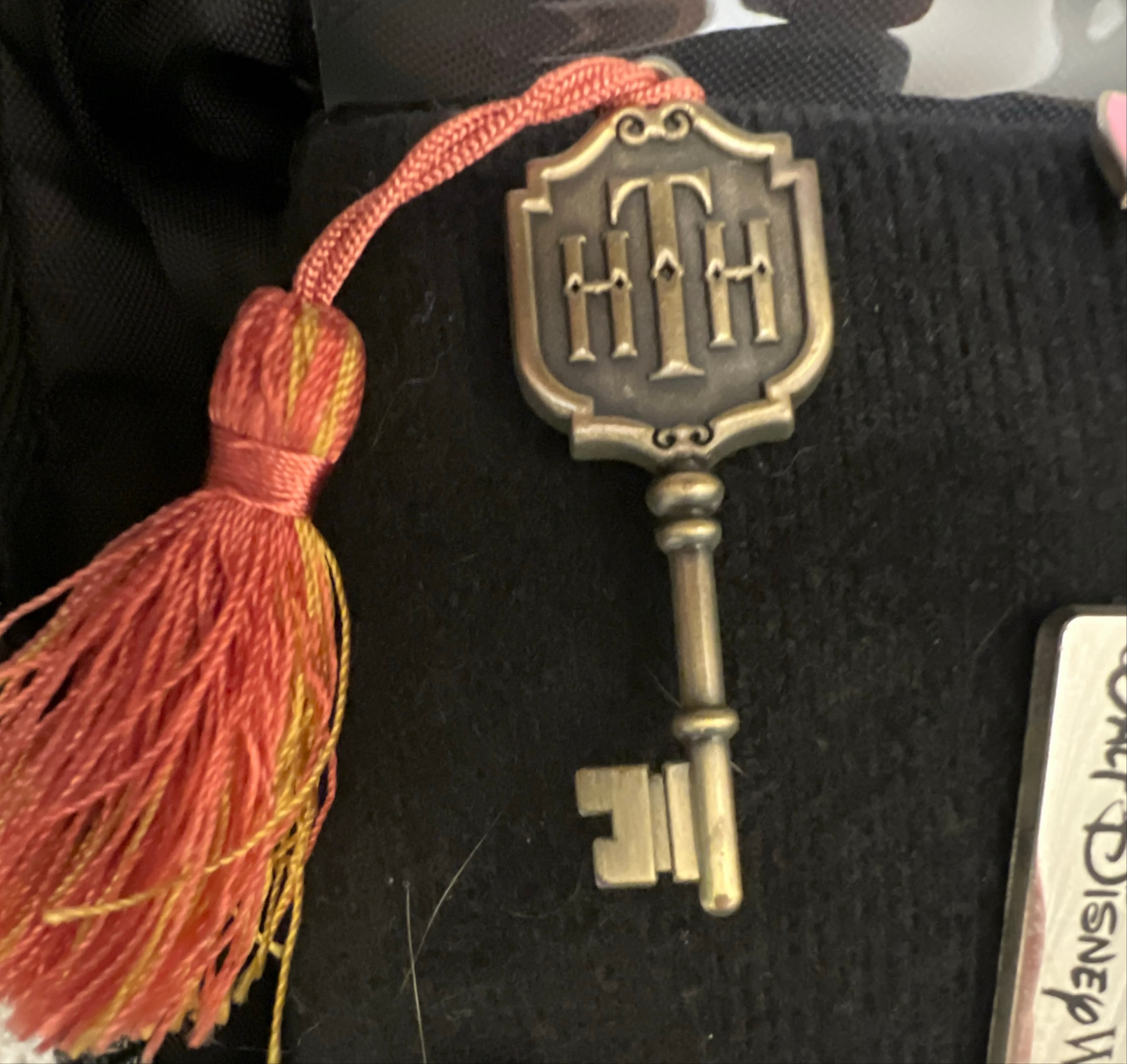 Hollywood Tower Hotel HTH Key with Tassel Pin