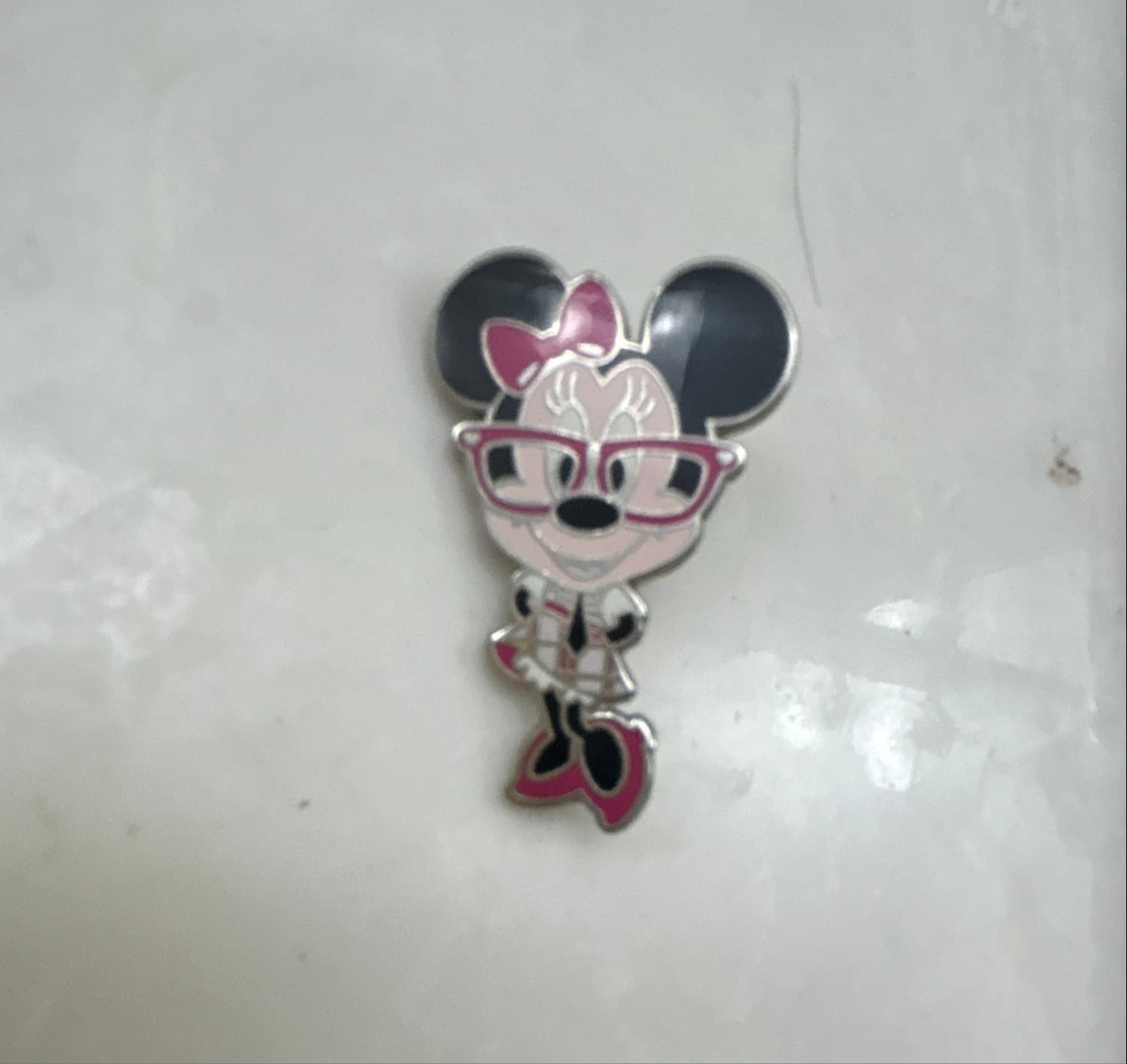 Minnie Mouse Nerds Rock with Glasses and Tie front