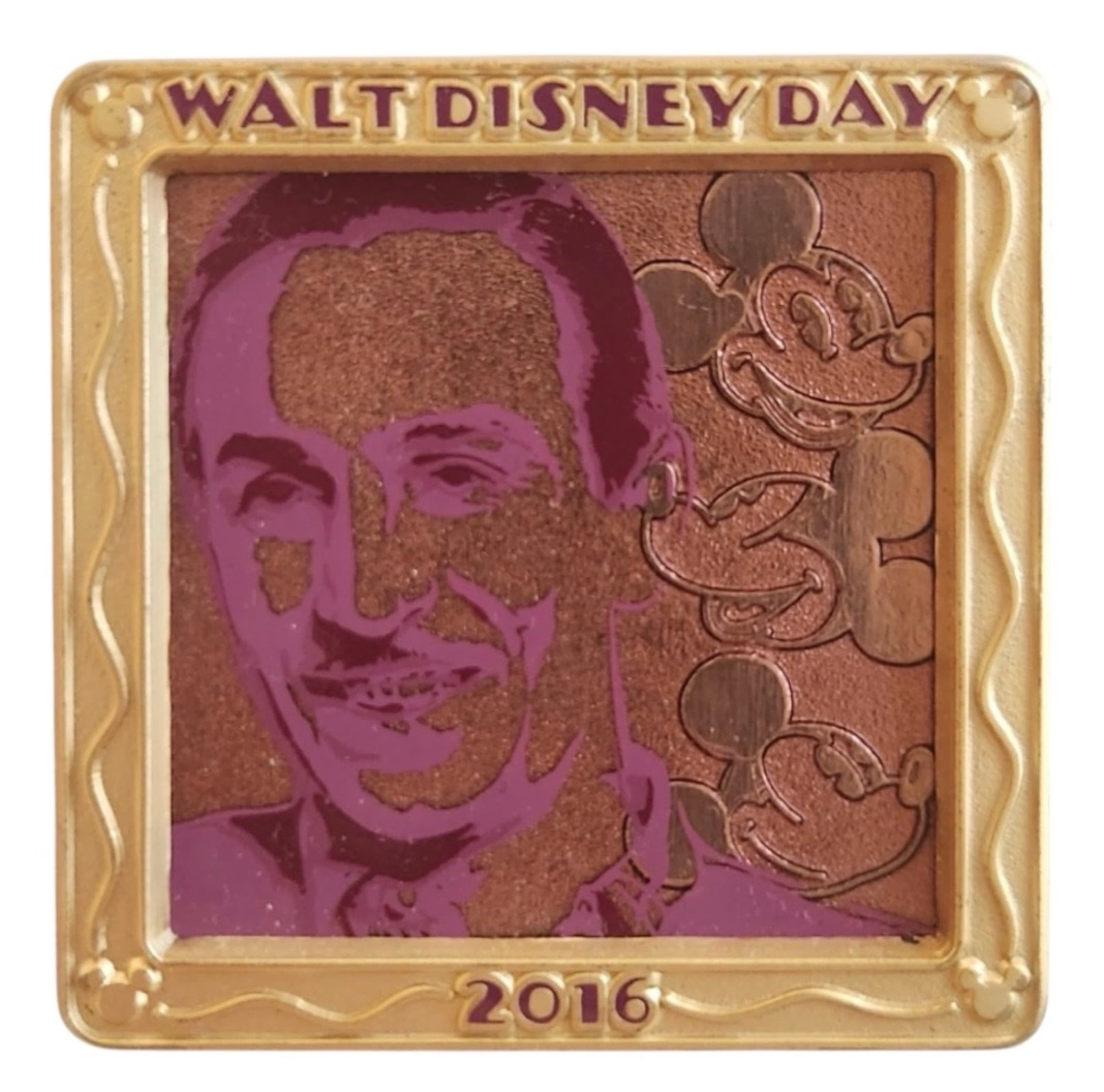 Walt Disney Day 2016 - Walt Disney Gold Frame Portrait with Mickey Mouse Heads front