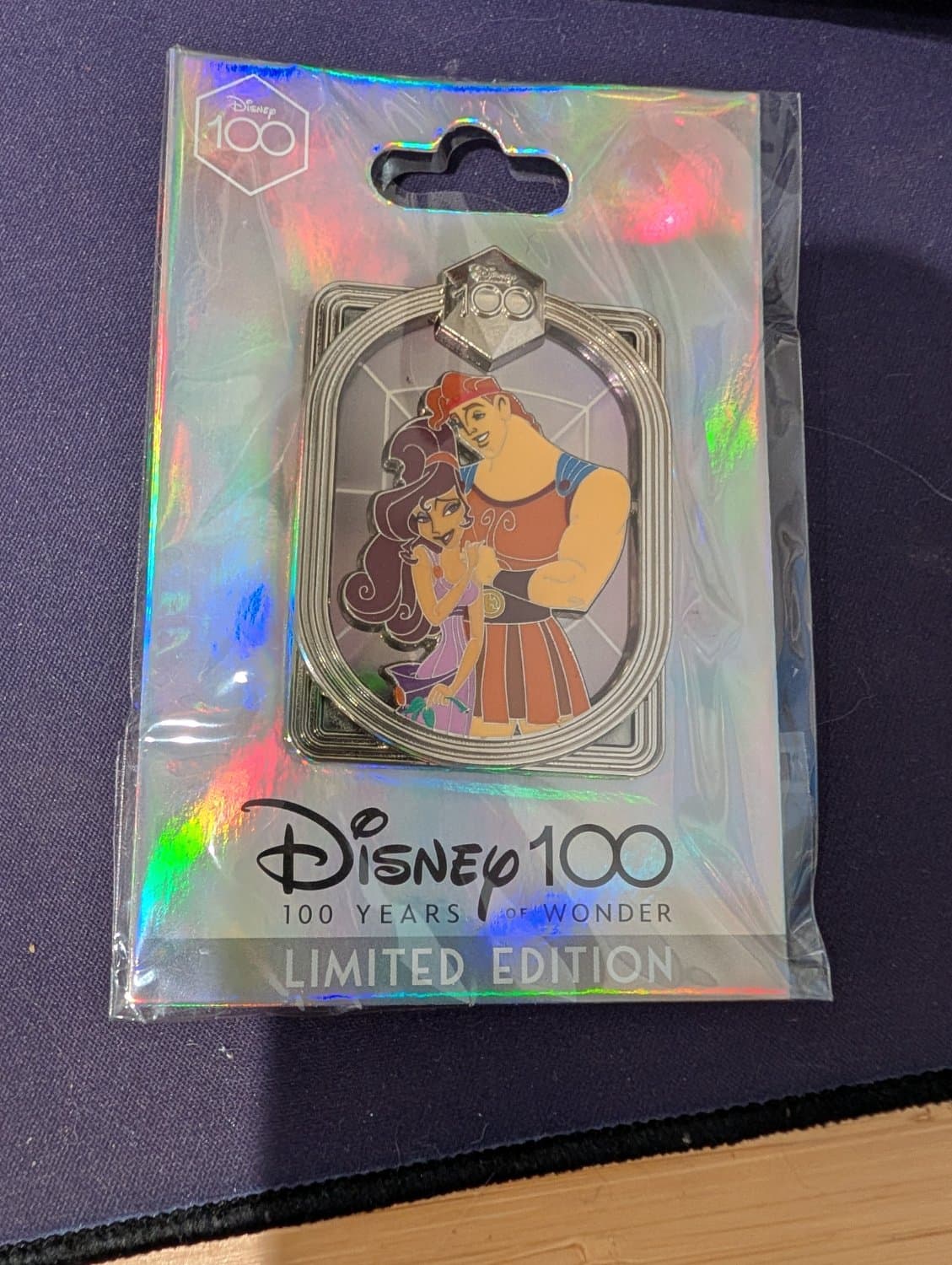 DEC Disney 100 Hercules and Megara Pin front