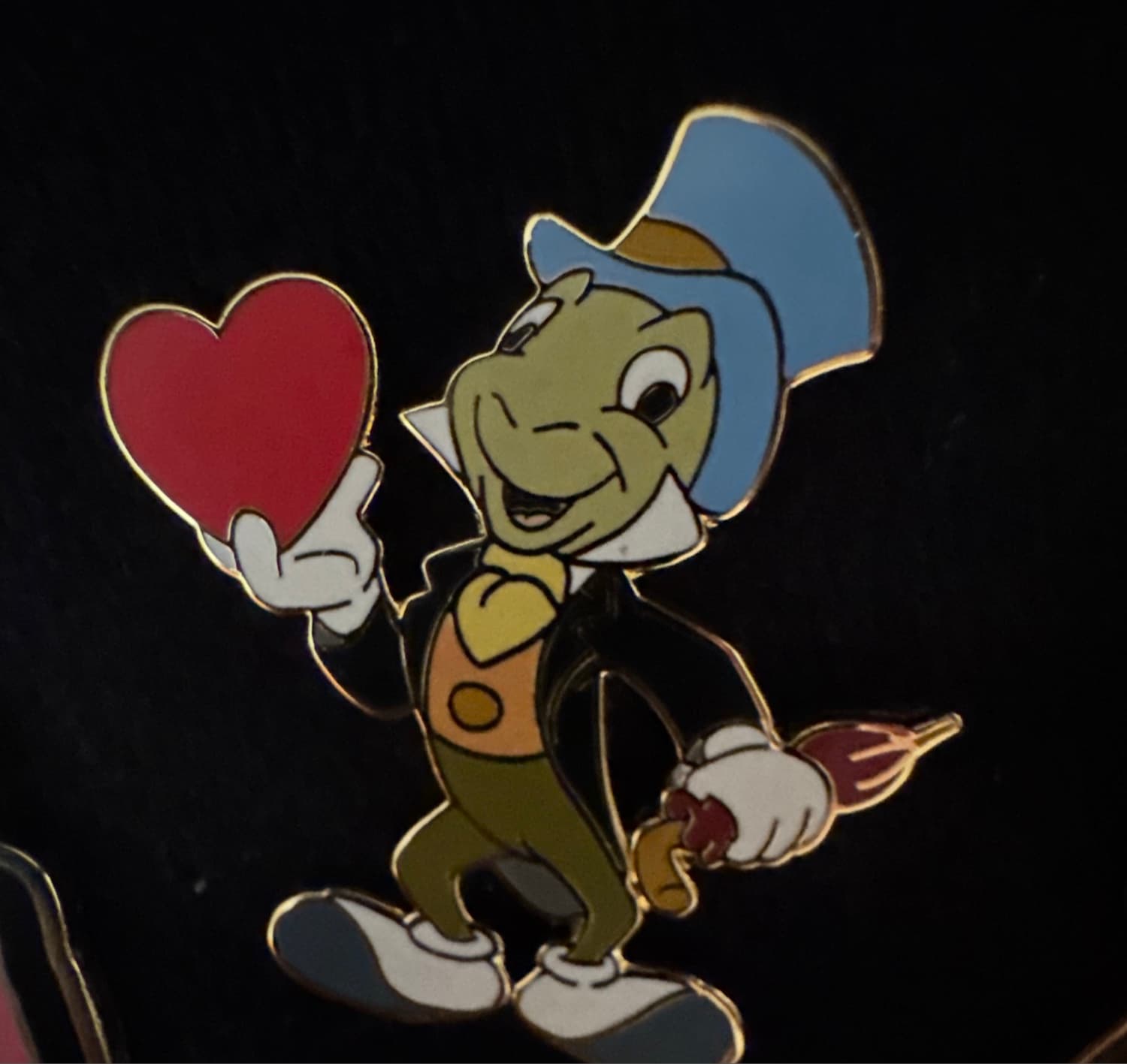 Jiminy Cricket Valentine's Day Pin