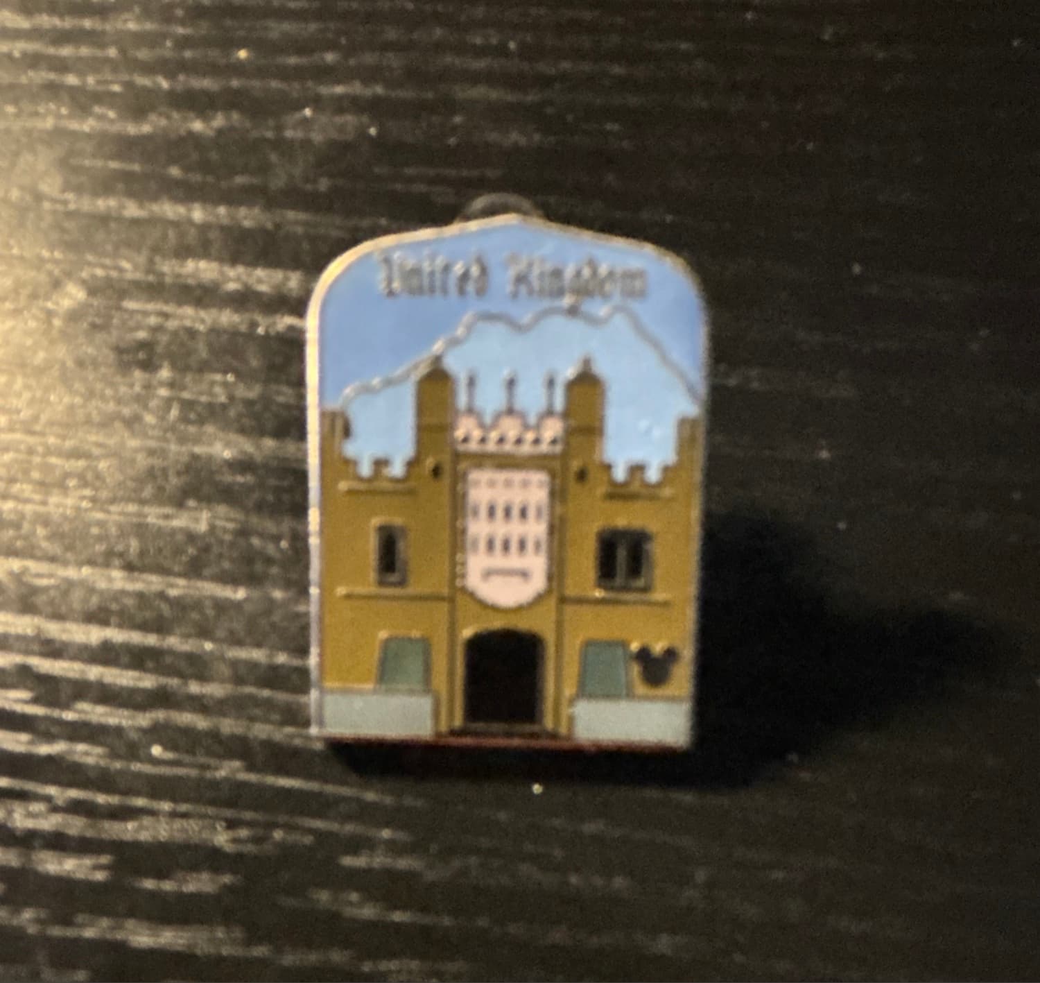 Epcot World Showcase United Kingdom Pavilion Building with Mickey Icon Pin