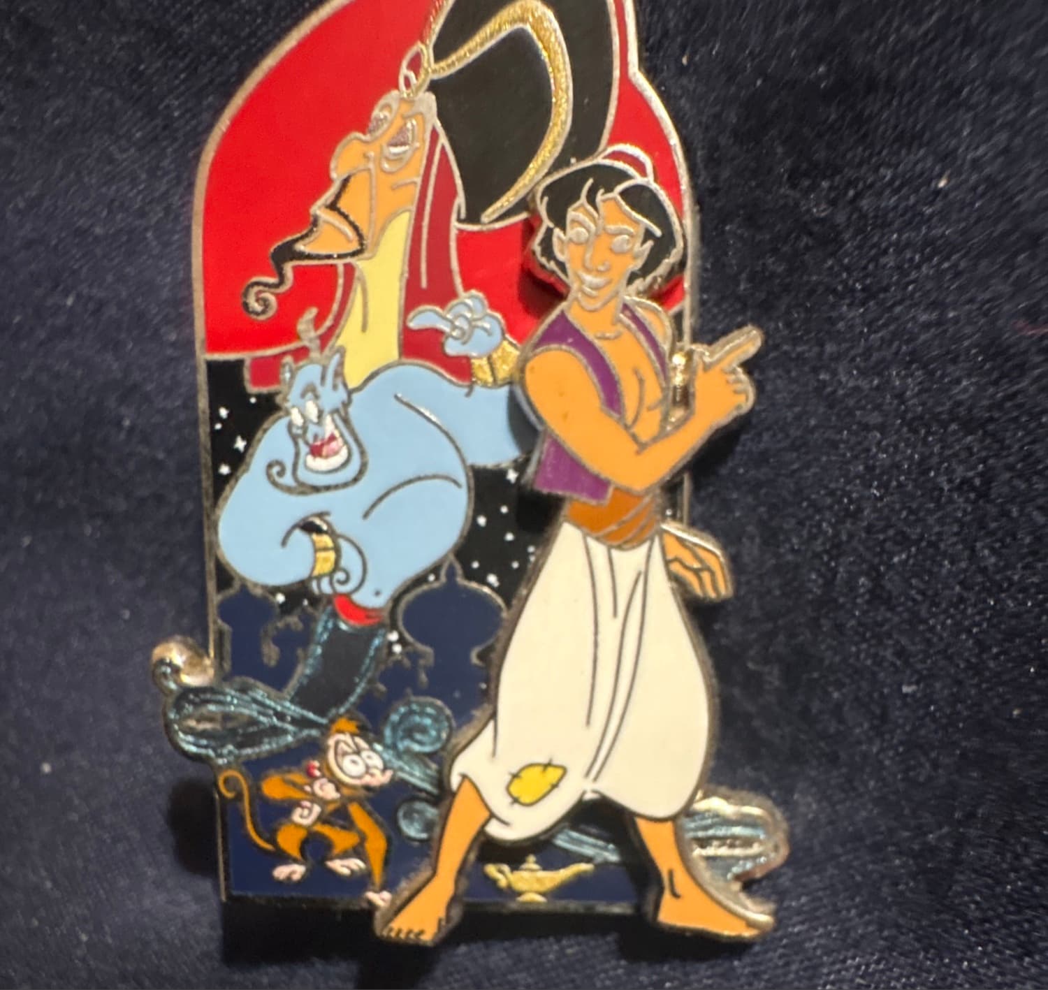 Aladdin, Abu, Genie and Jafar front