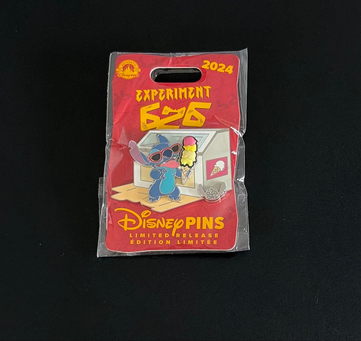 Stitch Experiment 626 Scented Ice Cream Pin – 626 Day 2024 – Limited Release