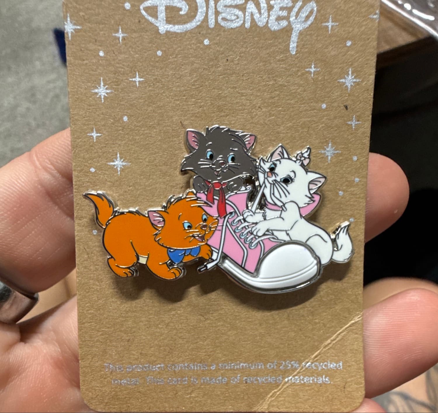 Disney The Aristocats Kittens Shoe Enamel Pin front