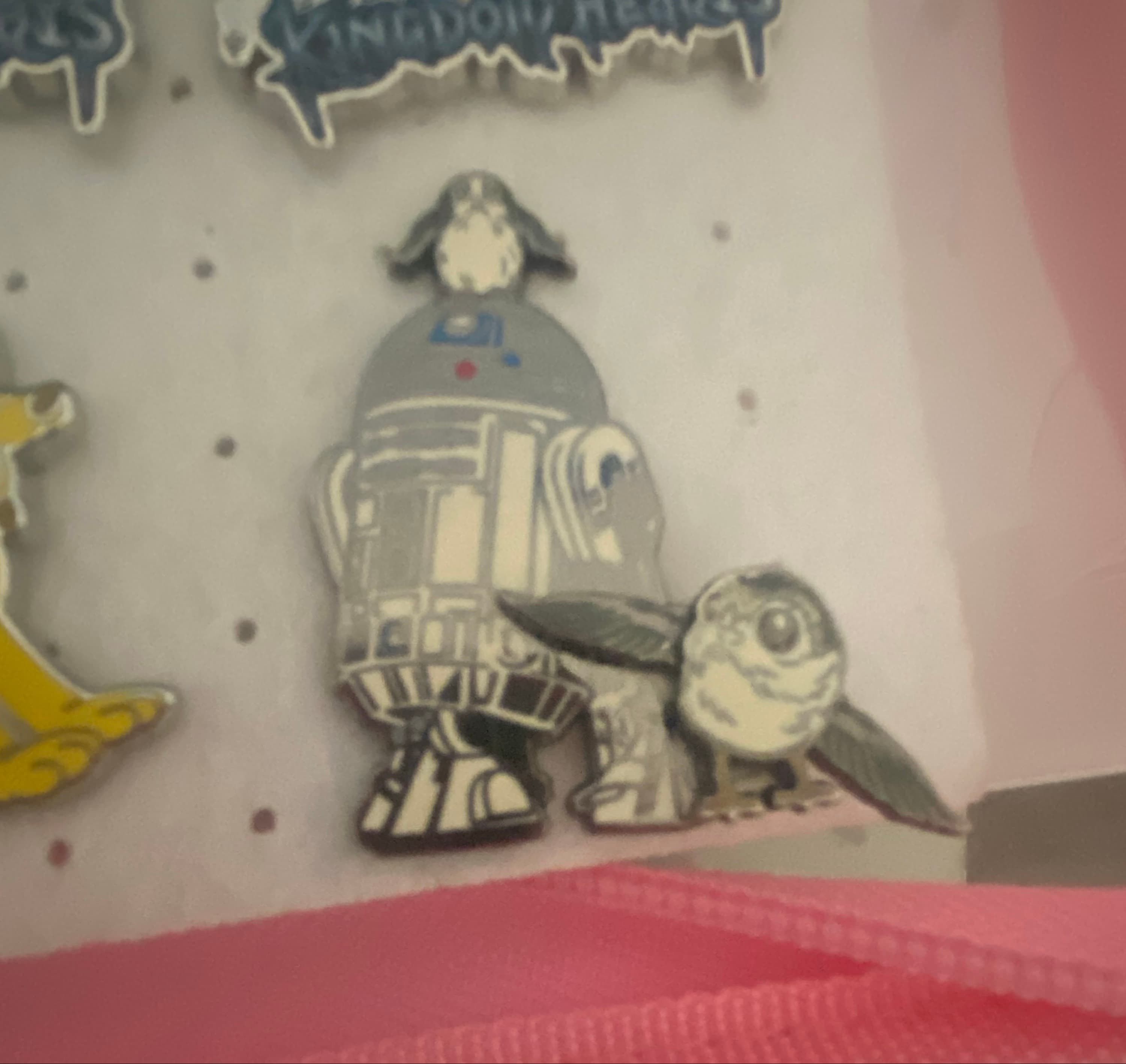 Star Wars R2-D2 and Porgs with Swivel Wings Layered Pin-on-Pin