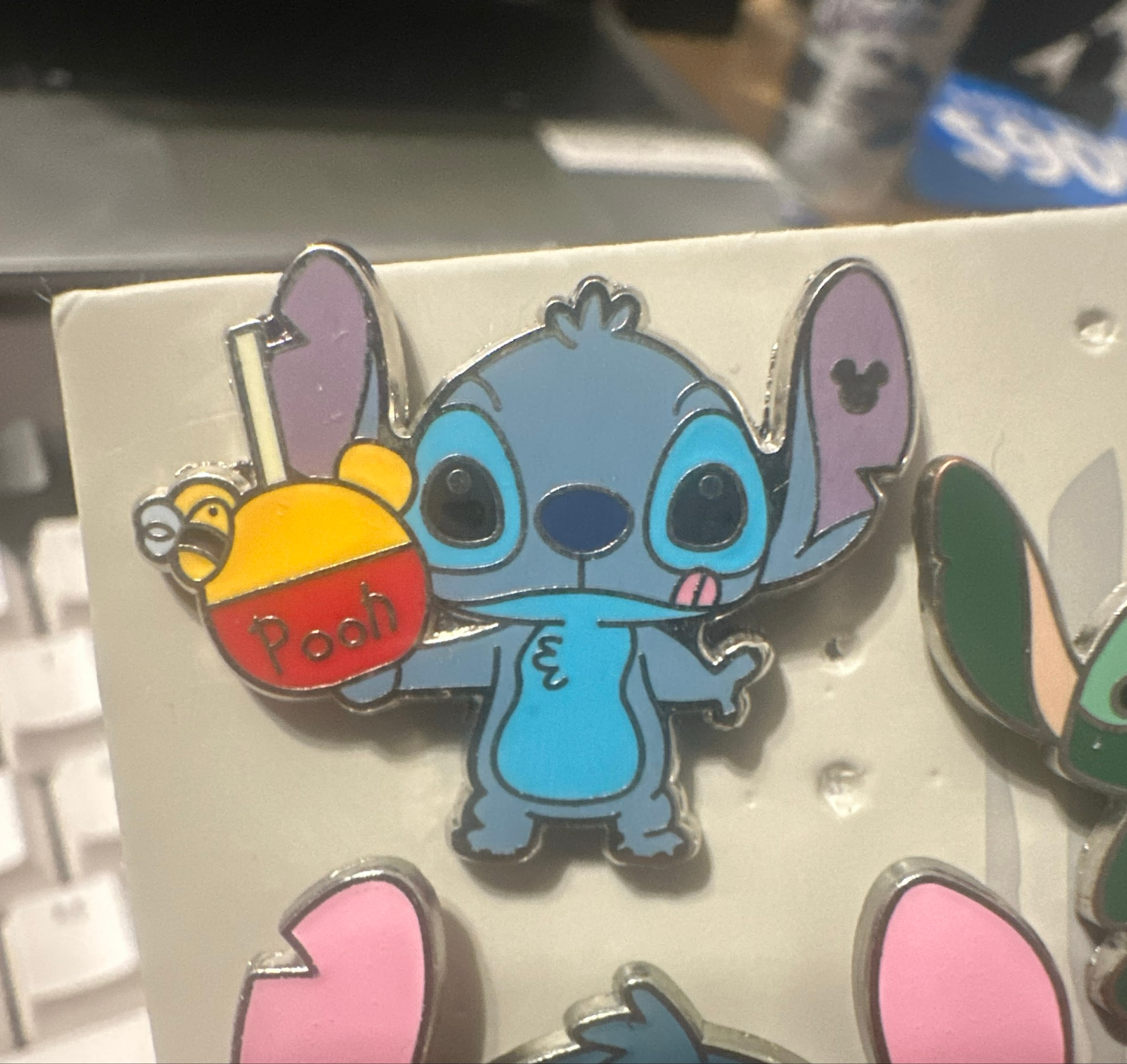 Stitch Pooh Candy Apple Hidden Mickey front