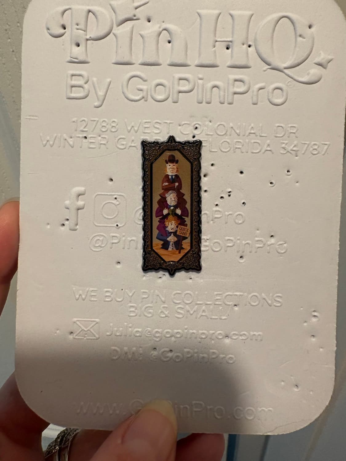 Loungefly Quicksand Men Haunted Mansion Stretch Room Portrait Mystery Pin