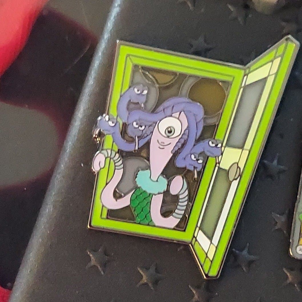 Loungefly Disney Pixar Monsters, Inc. Stained Glass Doors Blind Box Pin Set