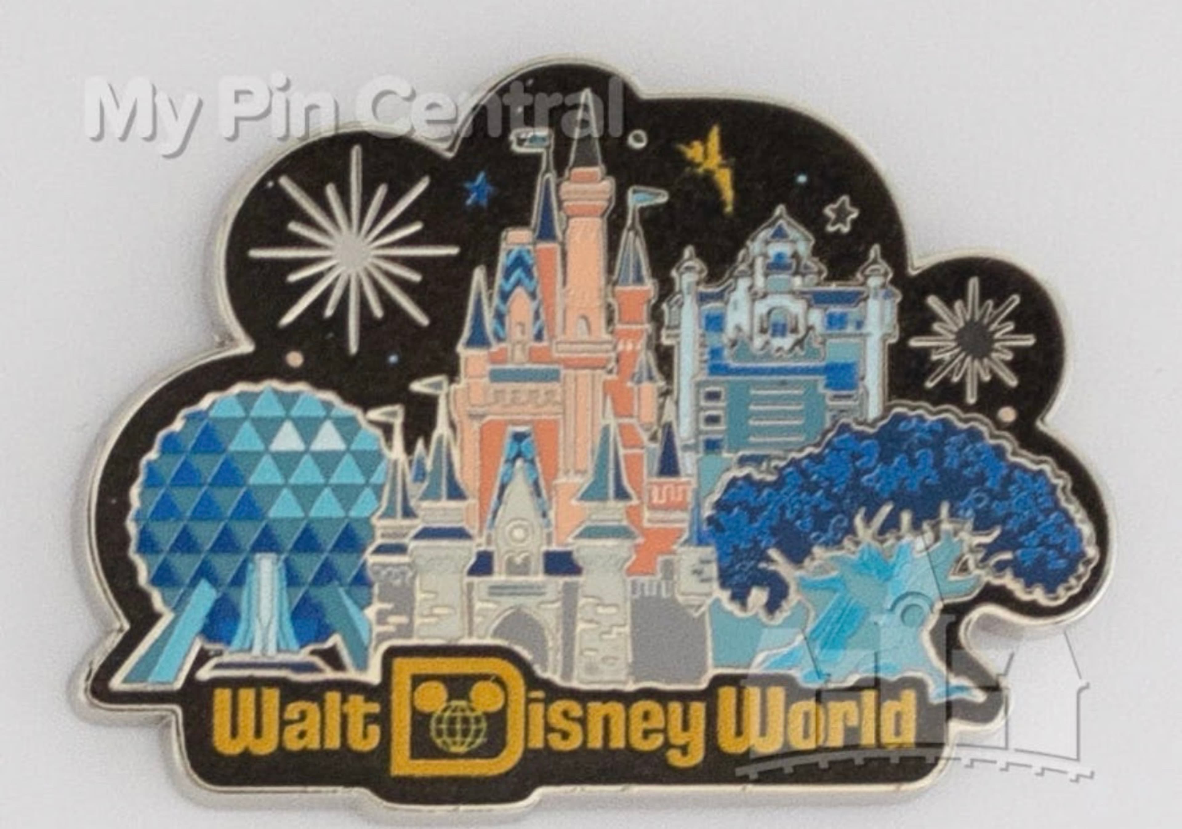 Walt Disney World Four Park Icons Pin front