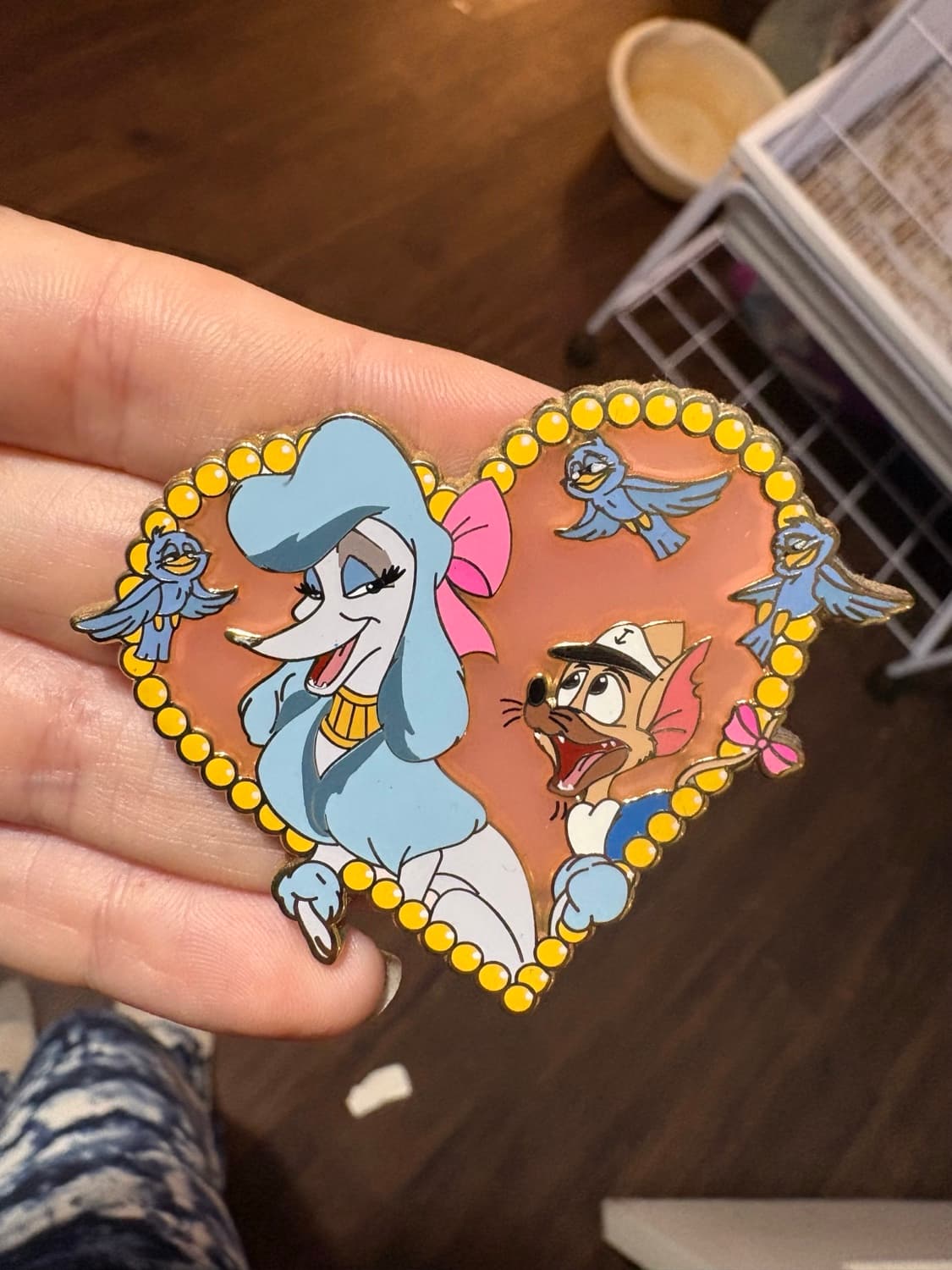 Georgette and Tito Heart fantasy pin front