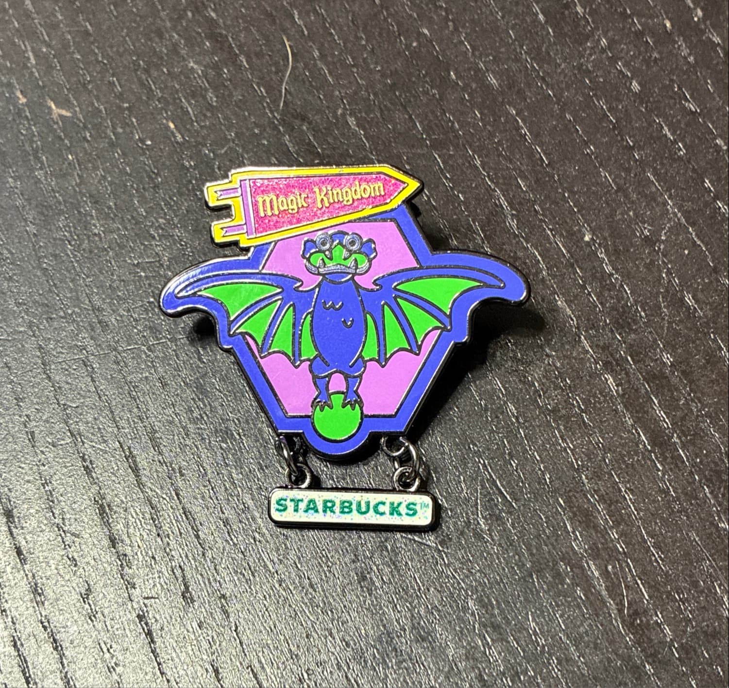 Starbucks Disney Parks 2025 Magic Kingdom Haunted Mansion Bat Mystery Pin