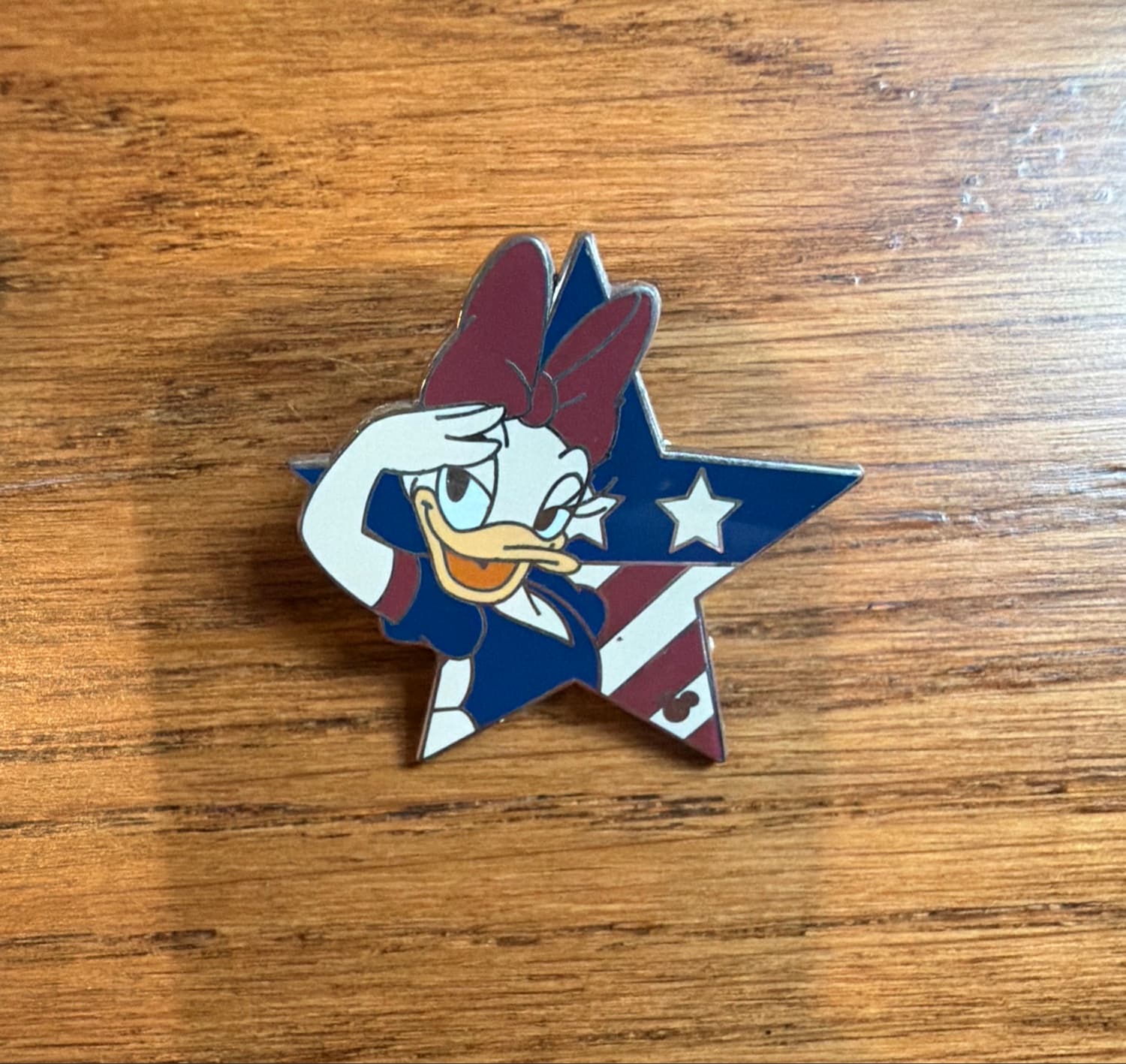 Daisy Duck Patriotic Star Salute Hidden Mickey Pin