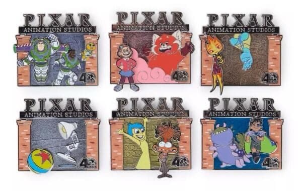 Pixar Animation Studios 40 Years Pin Box Set 5