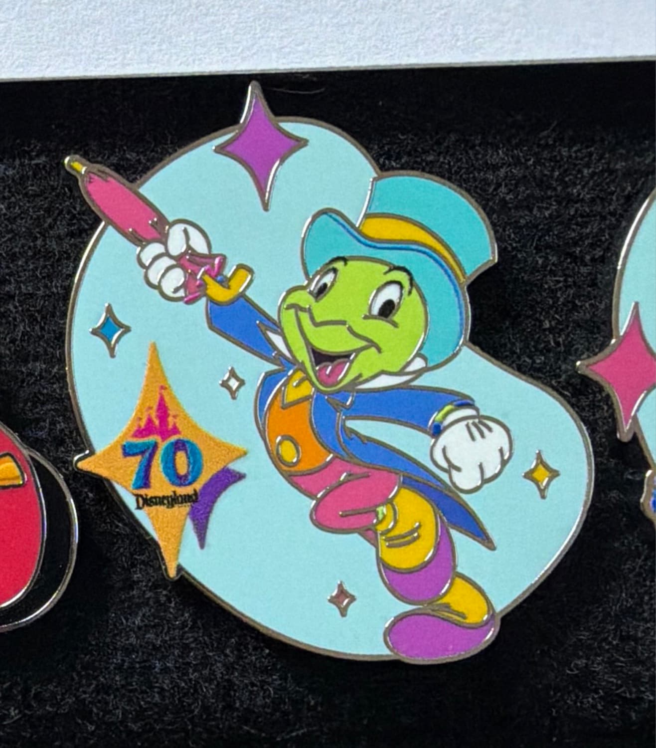 Disneyland 70th Anniversary Mystery Pin Set - Jiminy Cricket