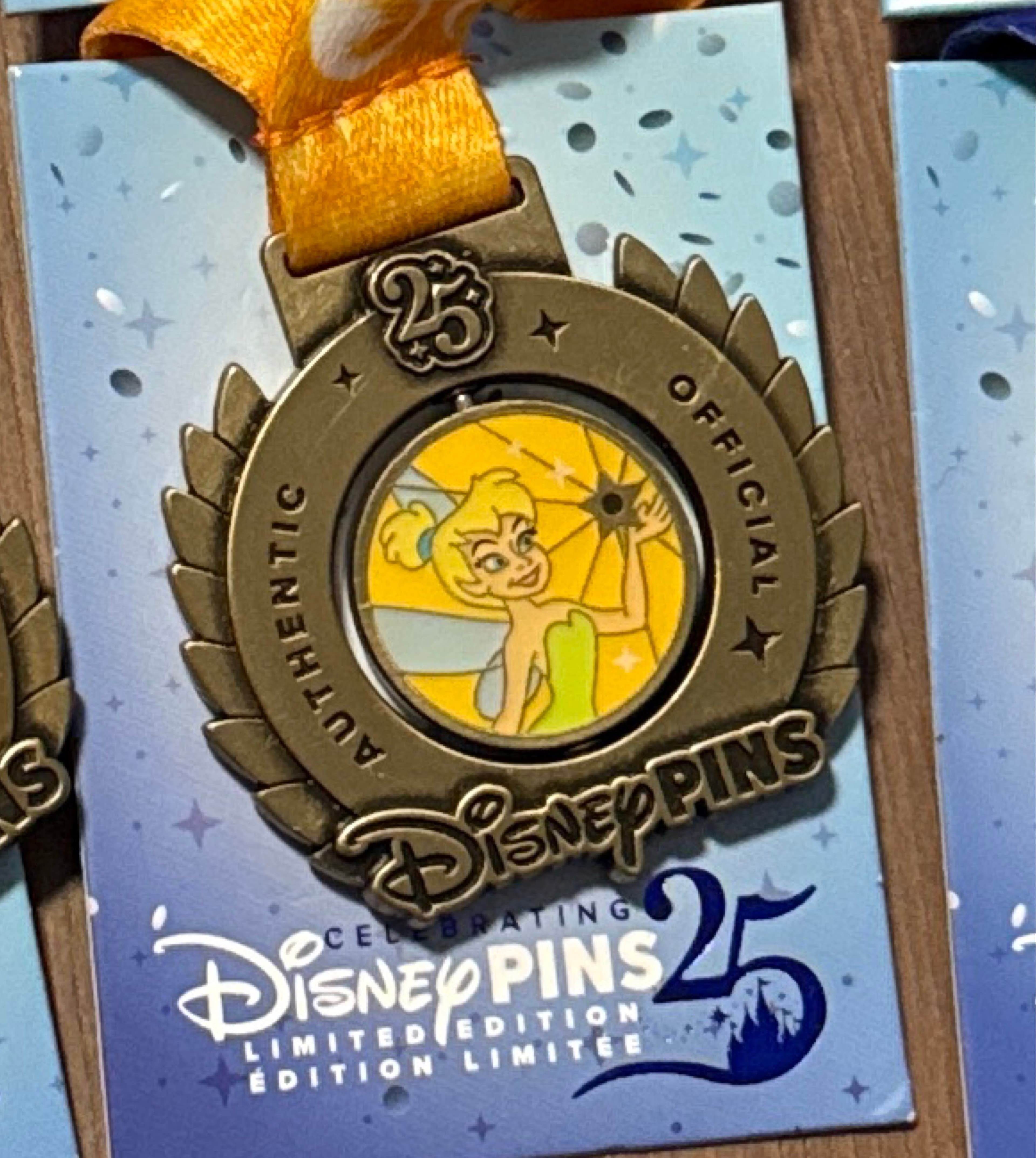 Tinker Bell - Grail Pin Collectors - Pin Trading 25th Anniversary Medals front