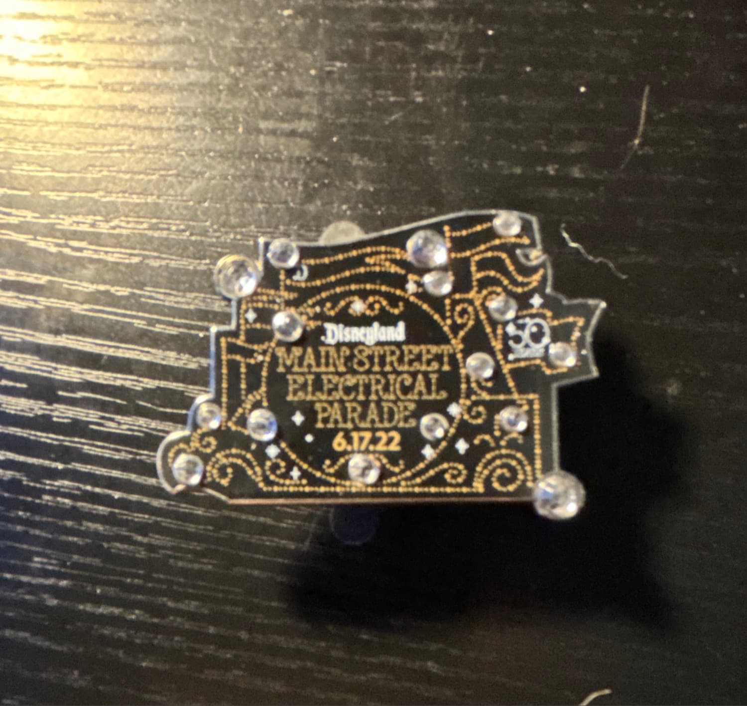 Disneyland Main Street Electrical Parade 50th Anniversary 6.17.22 Dated Pin front