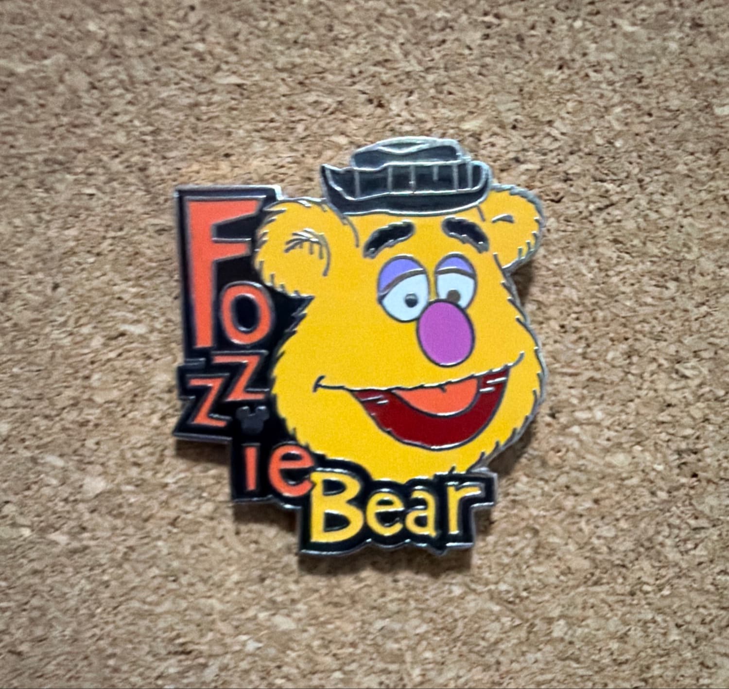 Fozzie Bear Muppets Cast Lanyard Collection Hidden Mickey Pin front