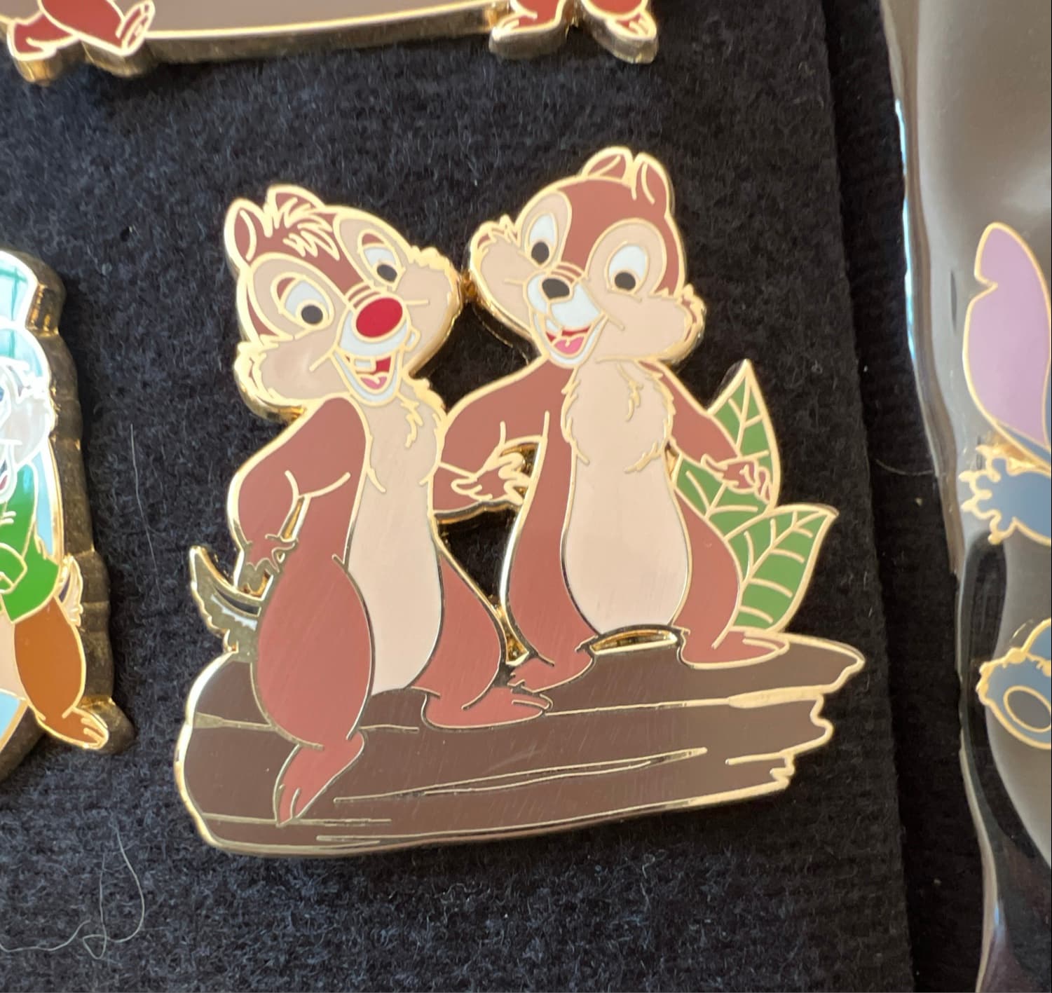 Chip n' Dale Standing on a Log