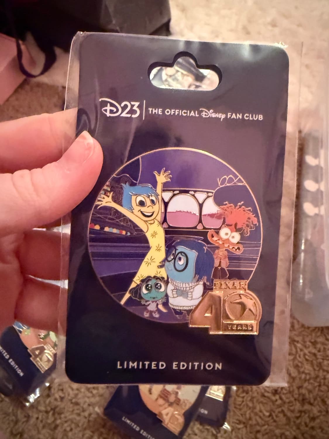 D23 Exclusive - Inside Out 2 - Pixar Animation Studios 40th Anniversary Pin