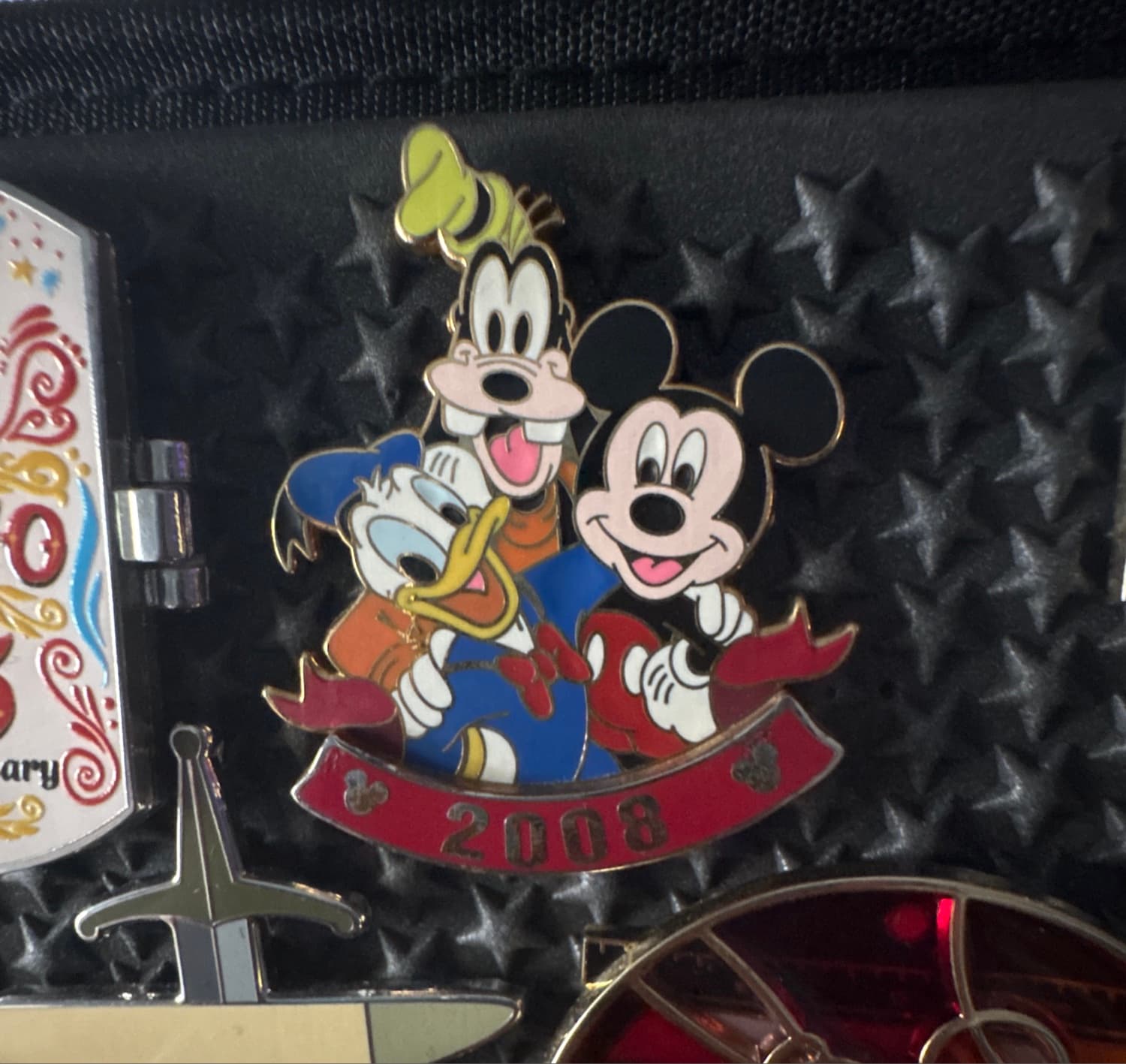 Disney Rewards Visa Cardmember Exclusive 2008 Mickey Mouse, Donald Duck, and Goofy Pin