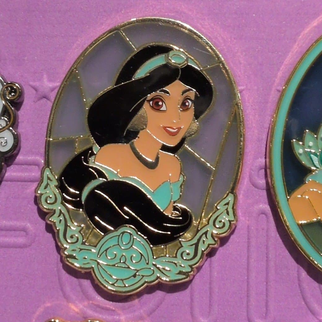 Loungefly Disney Princess Stained Portrait Blind Box Enamel Pin Set