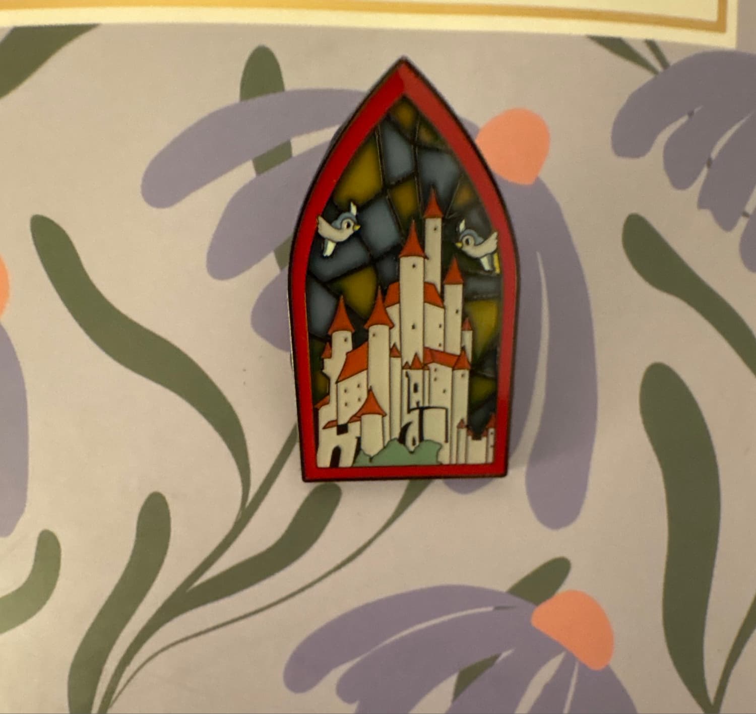 Disney Princess Castle Stained Glass Blind Box Enamel Pin