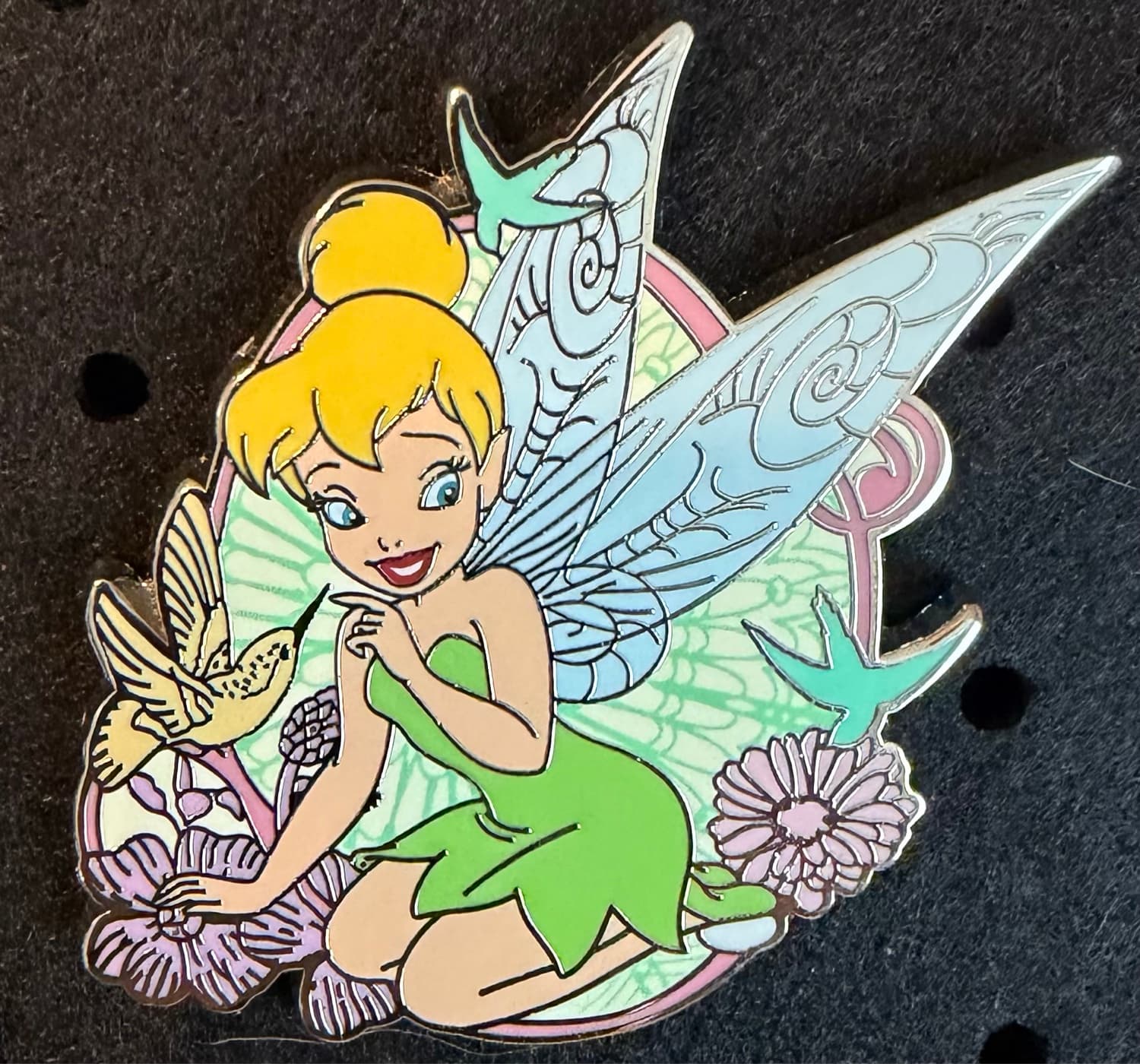 Pixie Hollow Garden - Tink with a Hummingbird