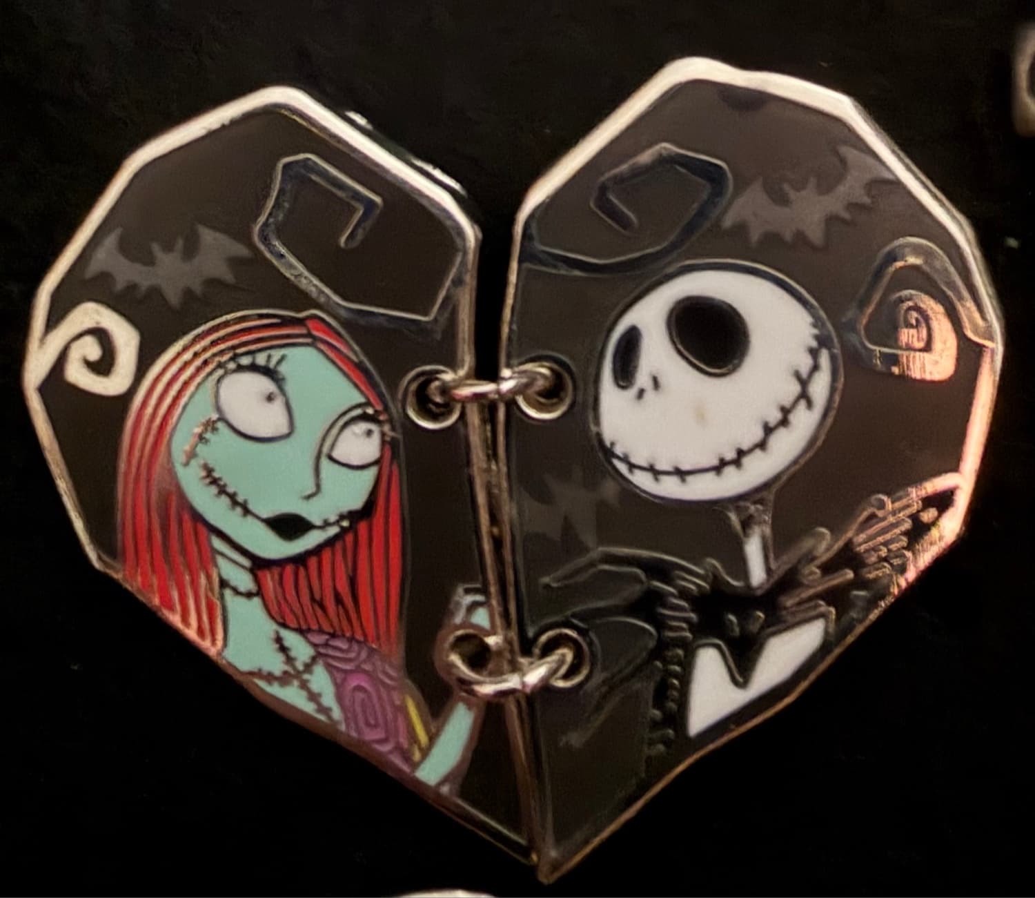 Jack And Sally Nightmare Christmas Disney Trading Pin Heart Link