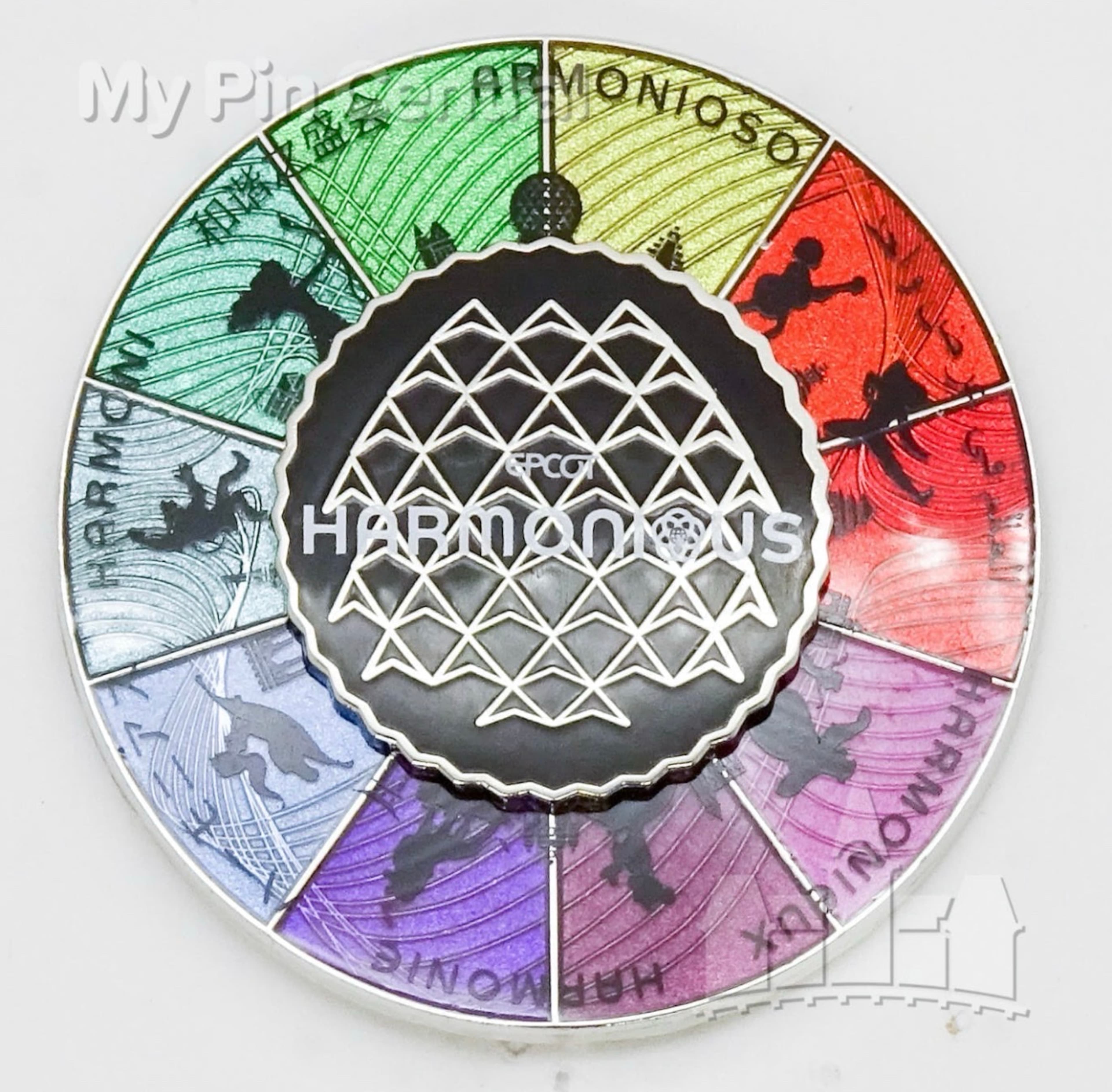 Epcot Harmonious Show Multi-Language Pin front