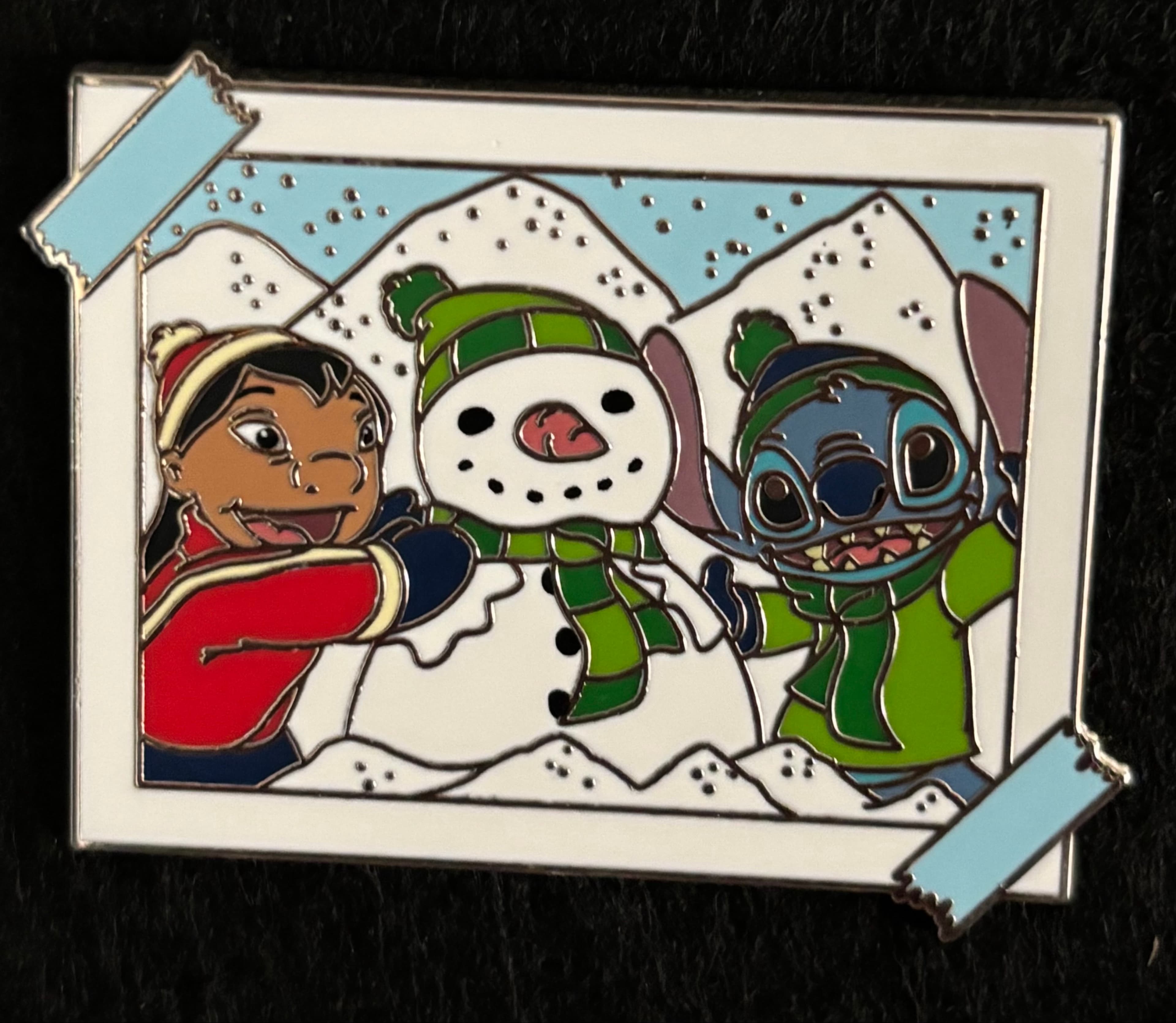 Stitch Photos/Postcards Stitch & Lilo Snowman front