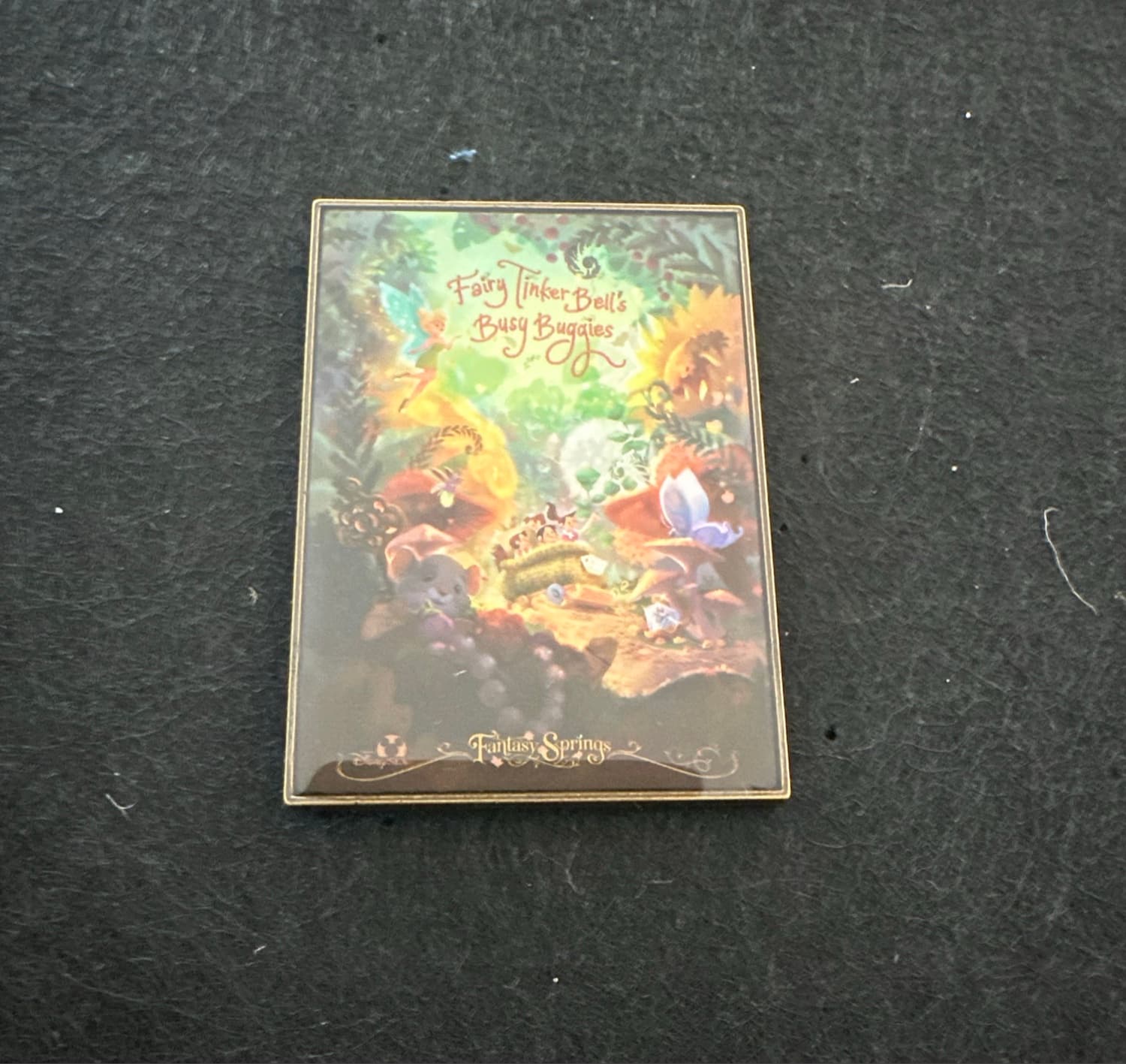 Tokyo DisneySea Fantasy Springs Attraction Poster Pin - Fairy Tinker Bell's Busy Buggies