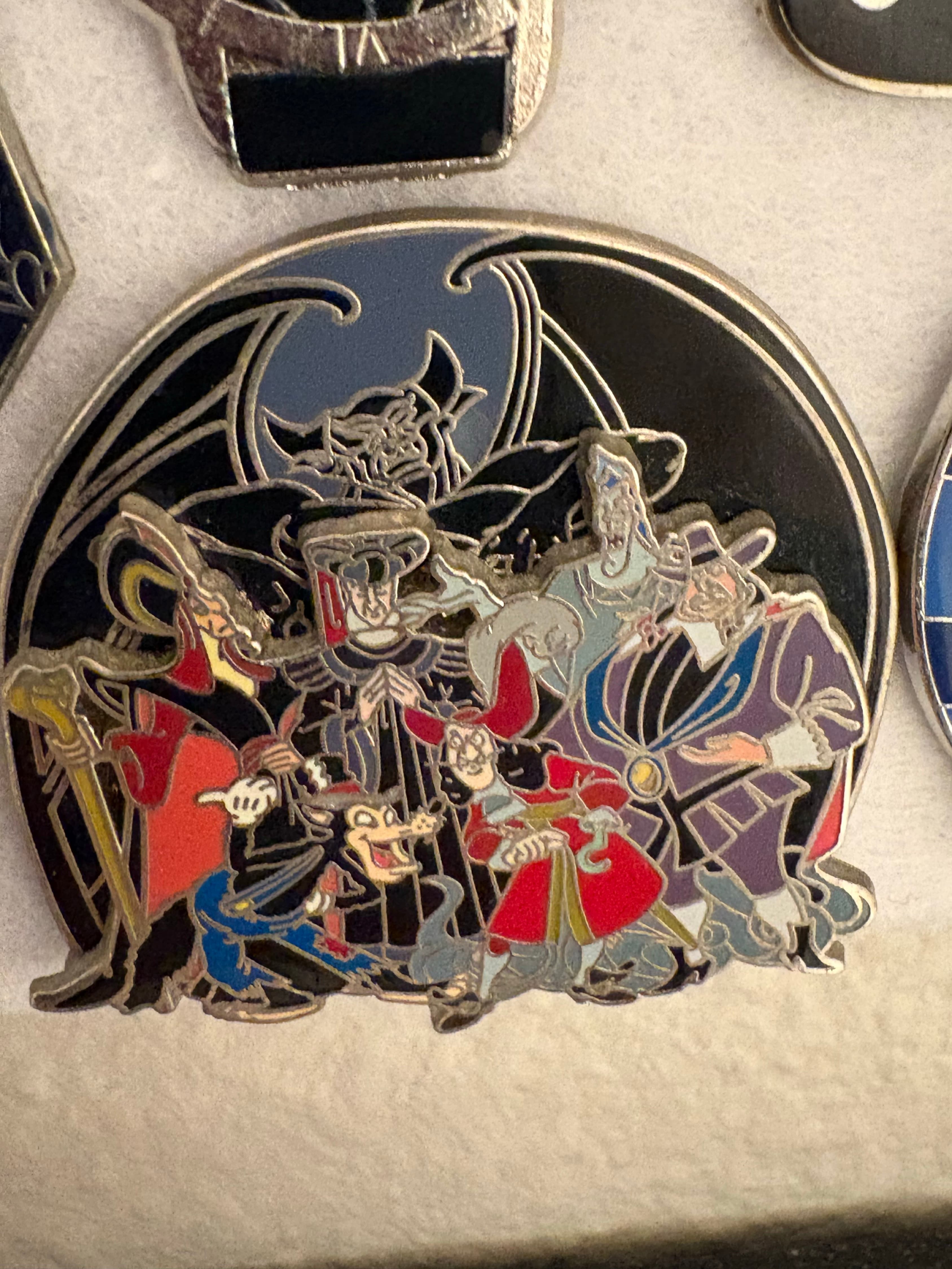 Chernabog, Jafar, Frollo, Hades, Hook, the Big Bad Wolf and Ratcliffe front