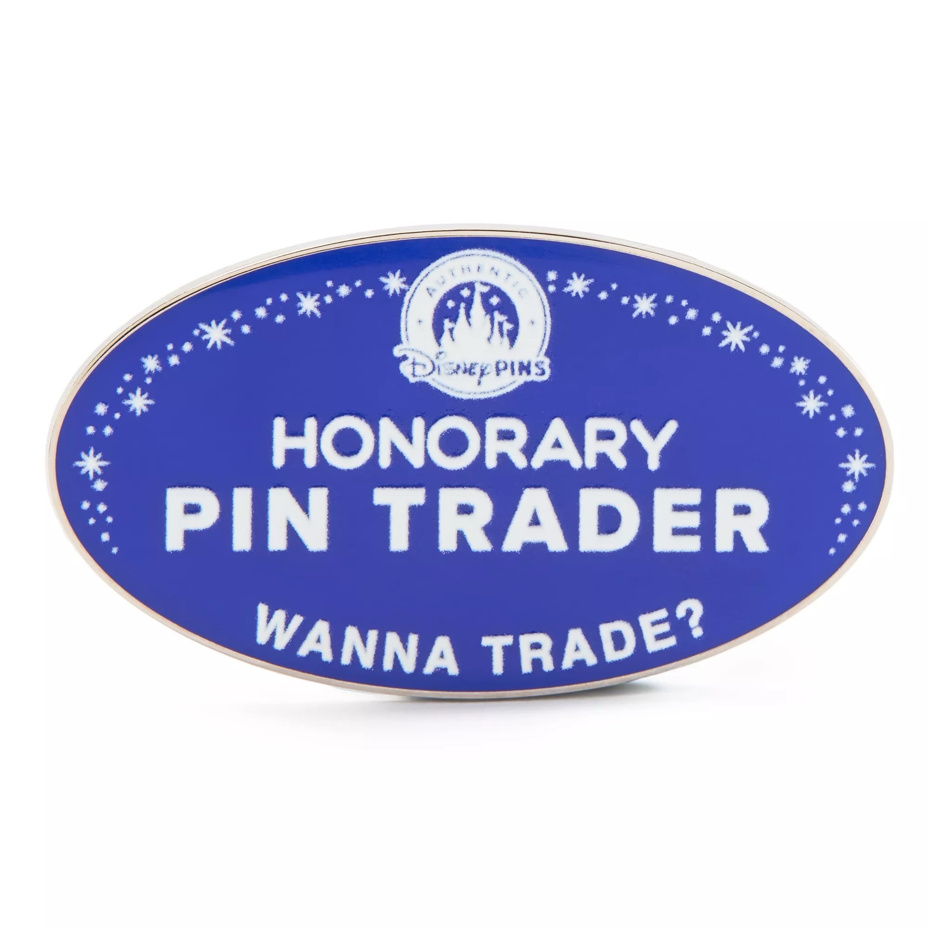 Honorary Pin Trader Wanna Trade? Name Tag front